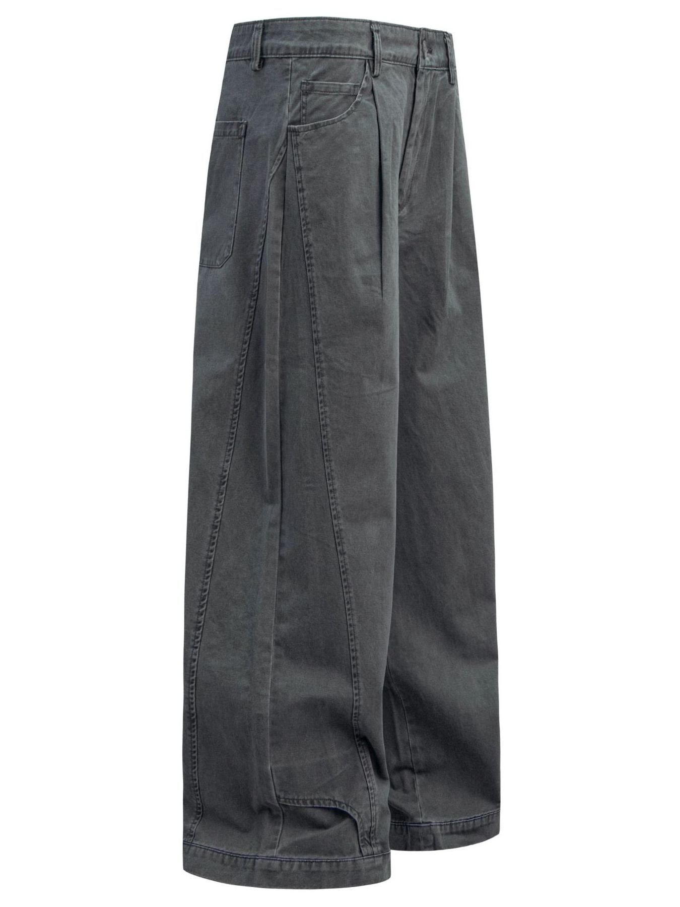 Men's Washed Wide-Leg Pants