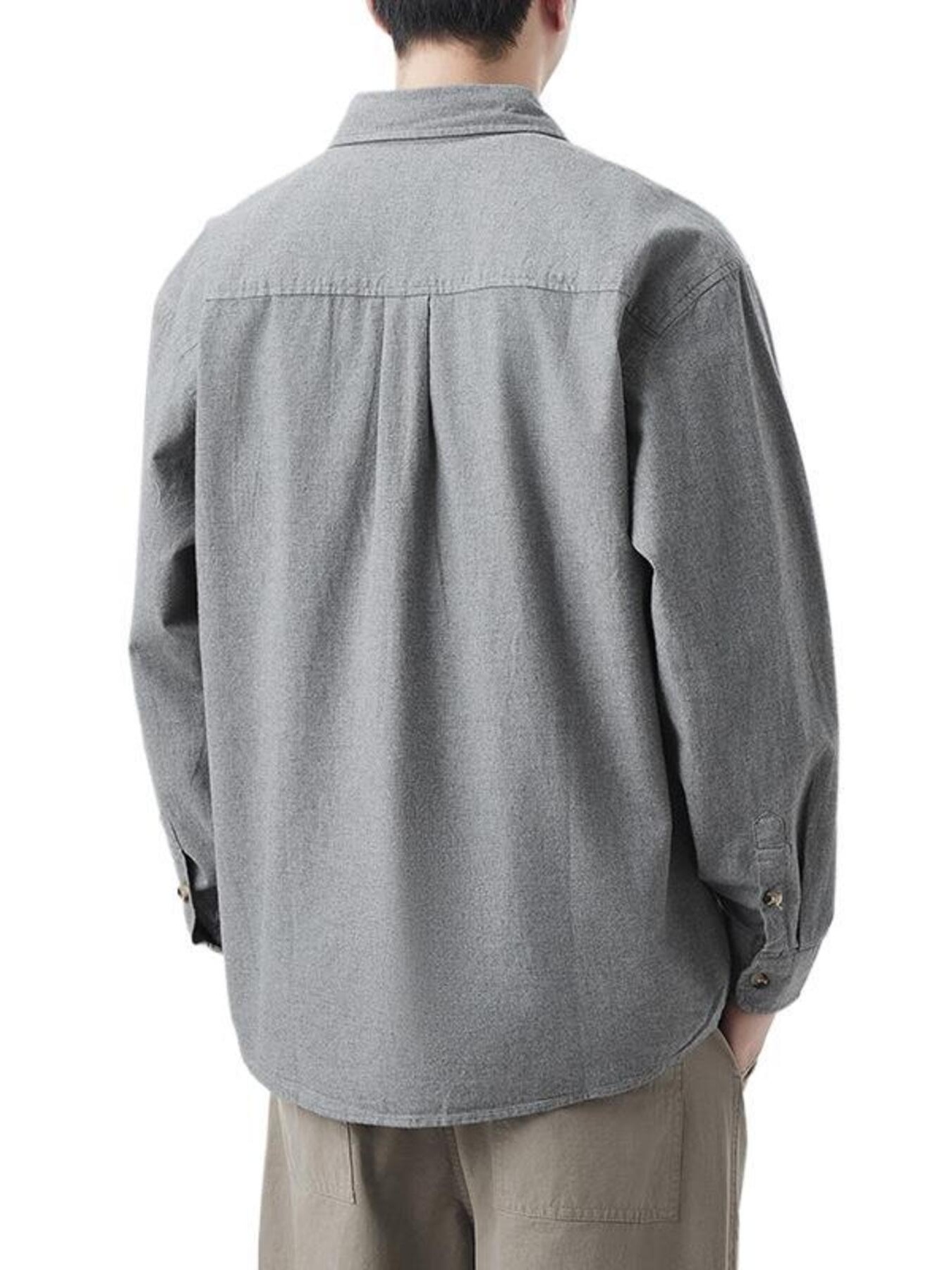 Men's Plus Size Button Up Long Sleeve Shirt