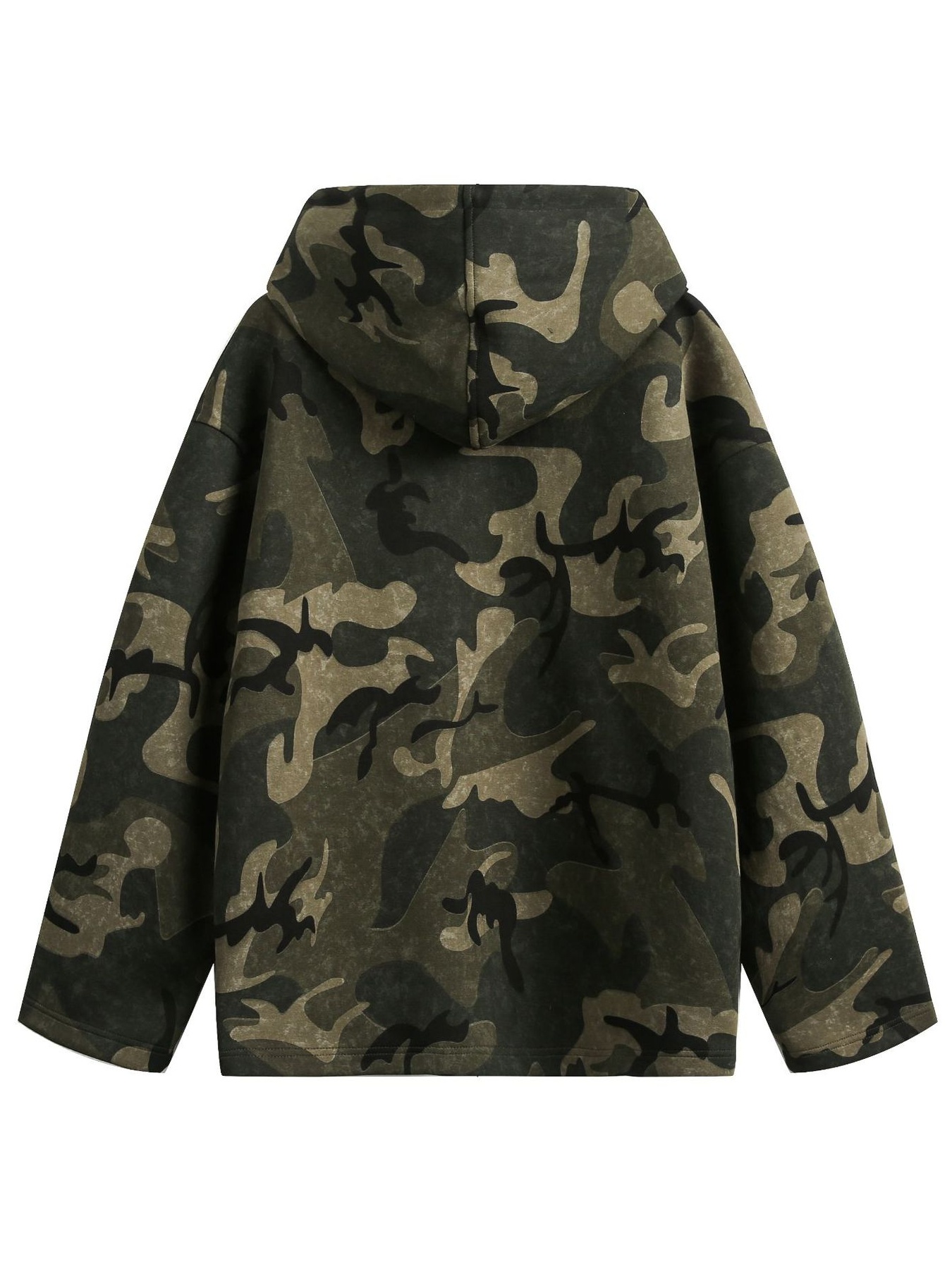 Men's Oversized Camouflage Heart Hoodie