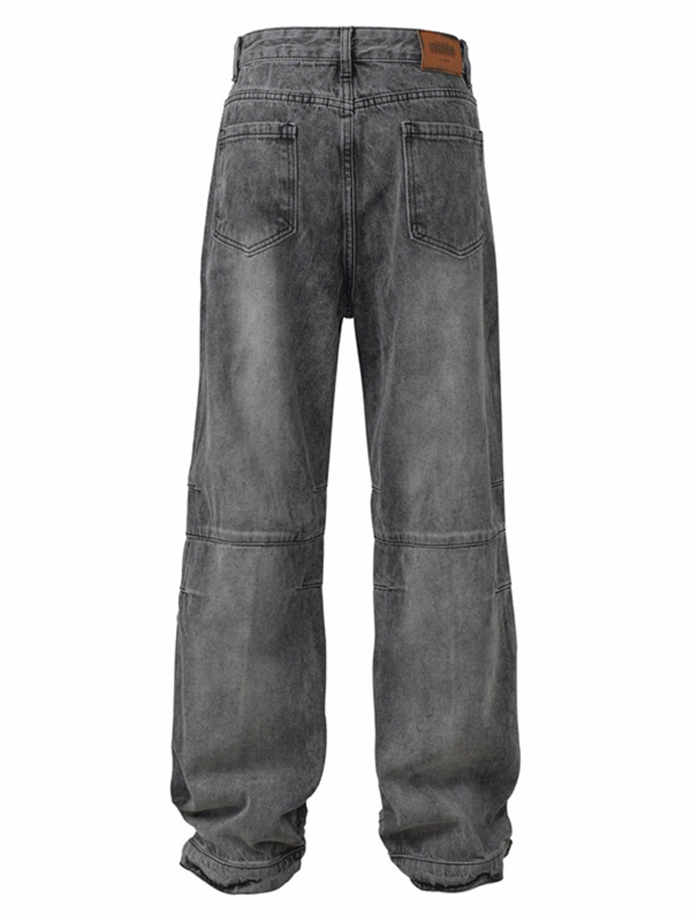 Men's Wide Leg Washed Jeans