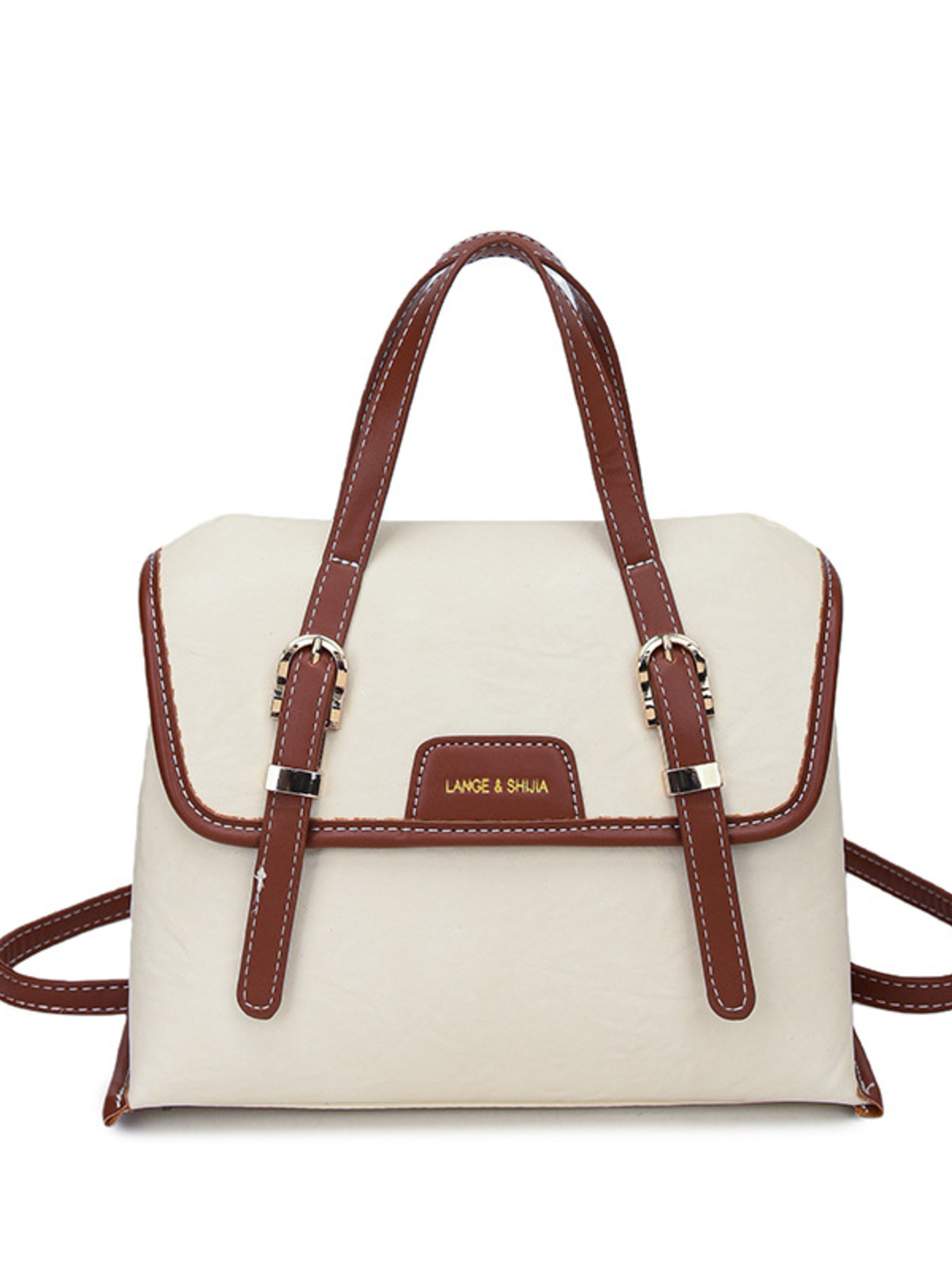 Leather Flap Backpack Bag