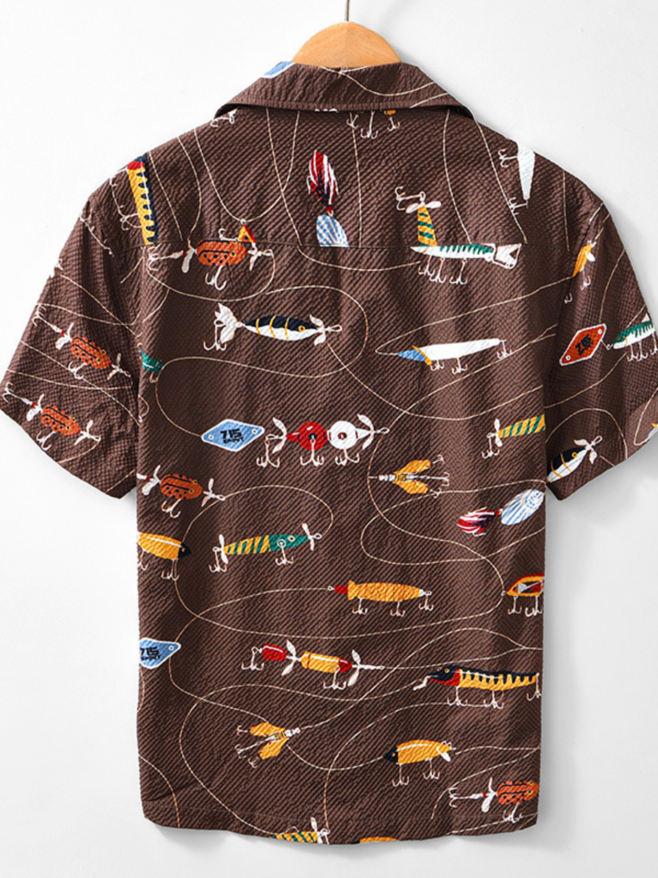 Men's Printed Button Up Short Sleeve Shirt