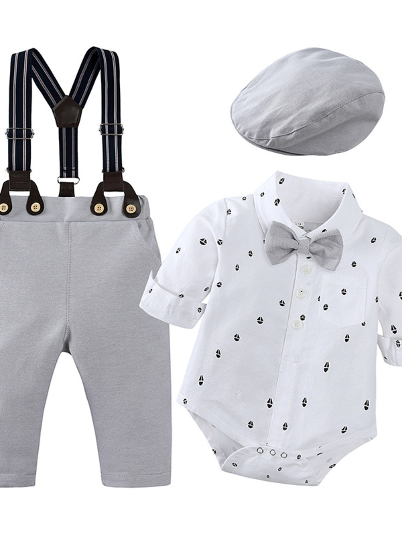 Children's Button Up Shirt and Overall Set