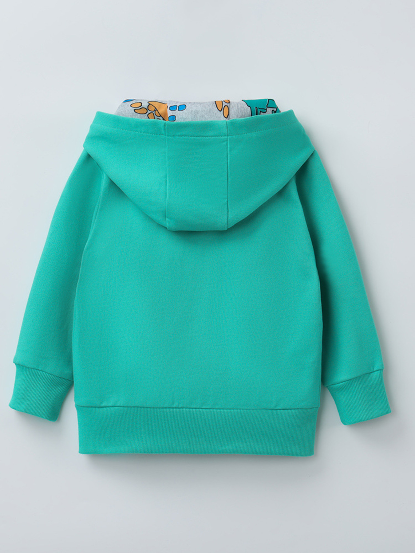 Children's Cartoon Construction Vehicle Zip-Up Hoodie