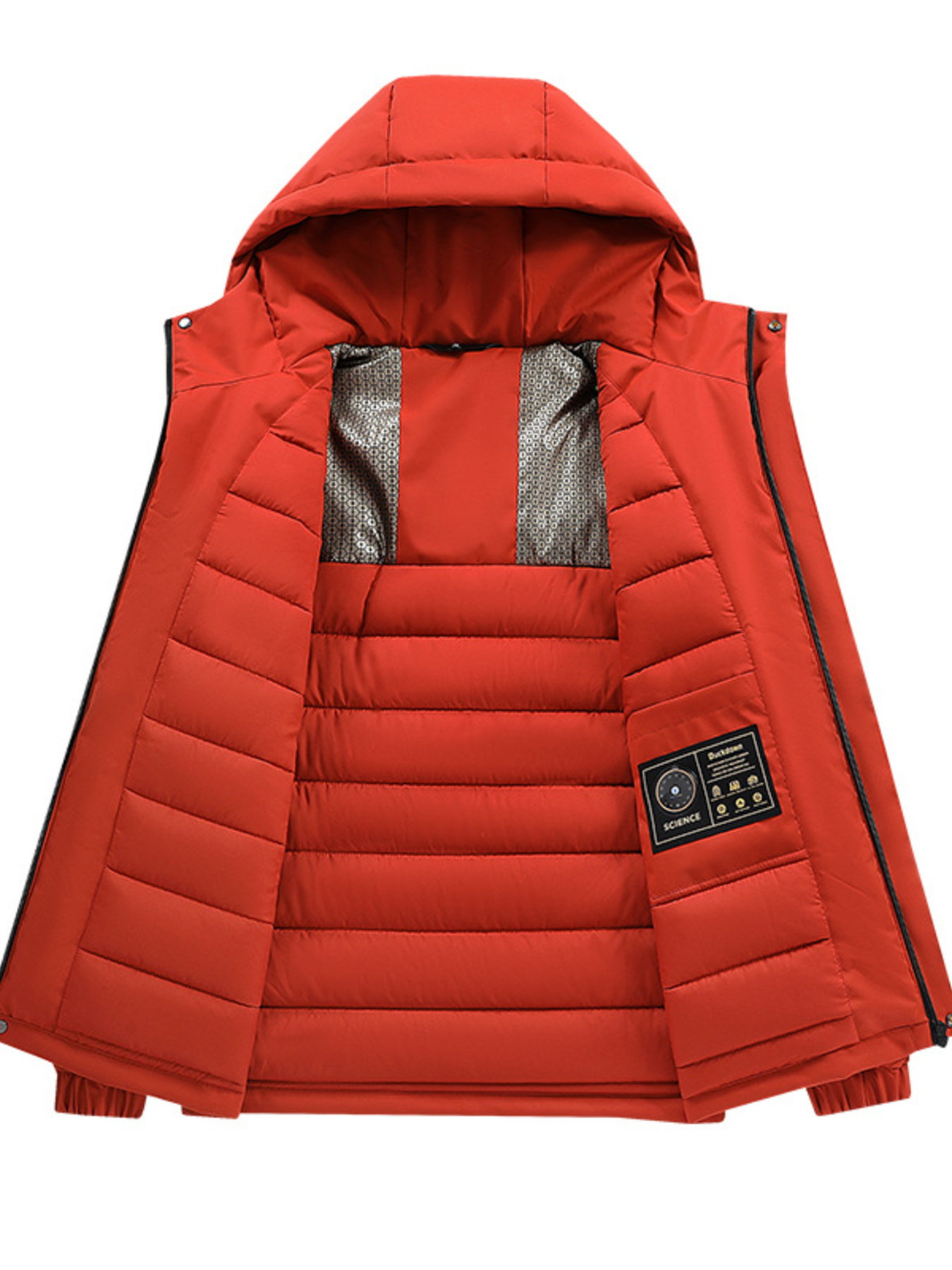 Men's Full Size Zip Up Hooded Winter Coat Plus Size