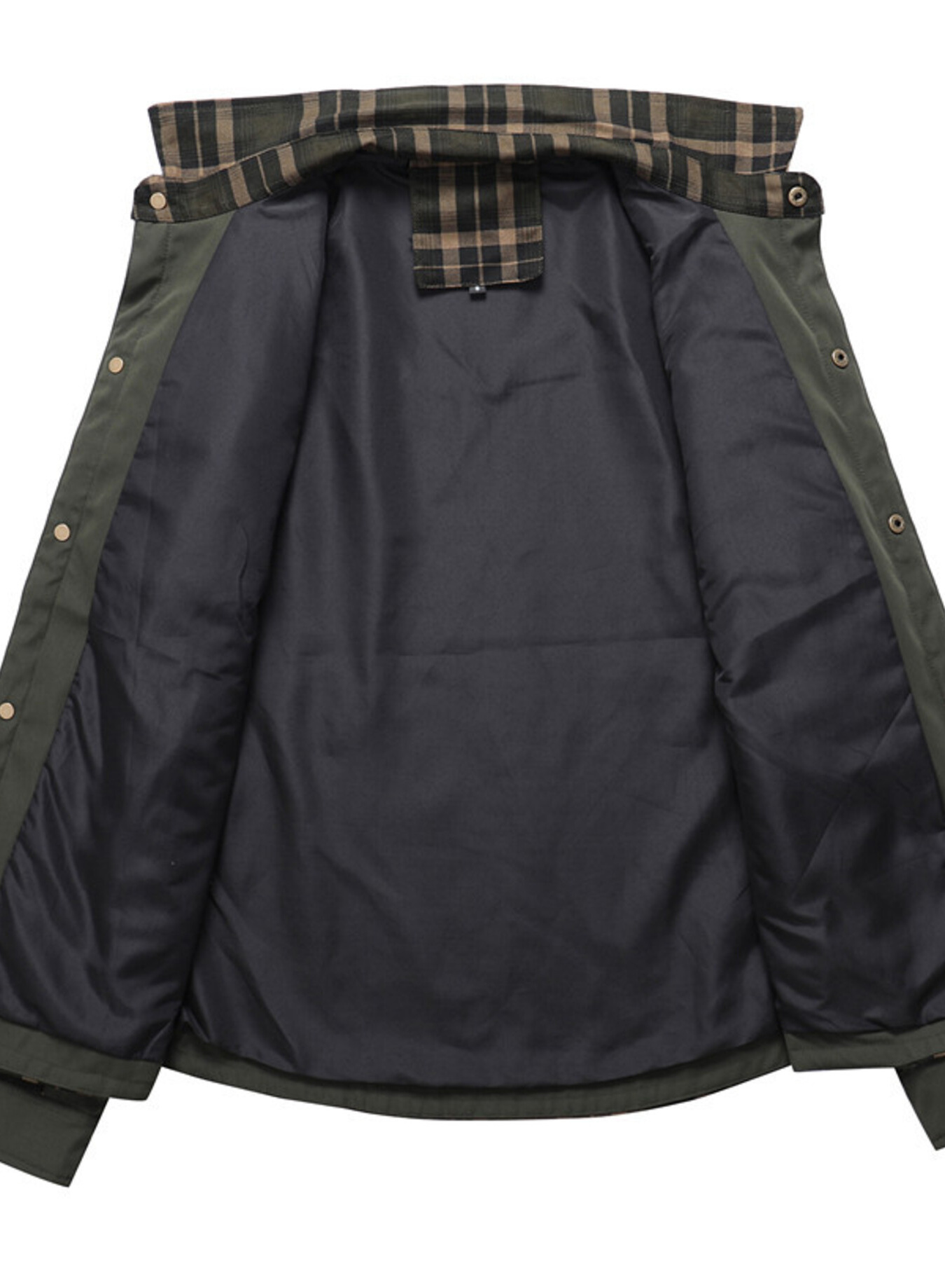 Men's Full Size Button Up Long Sleeve Plaid Shirt Plus Size