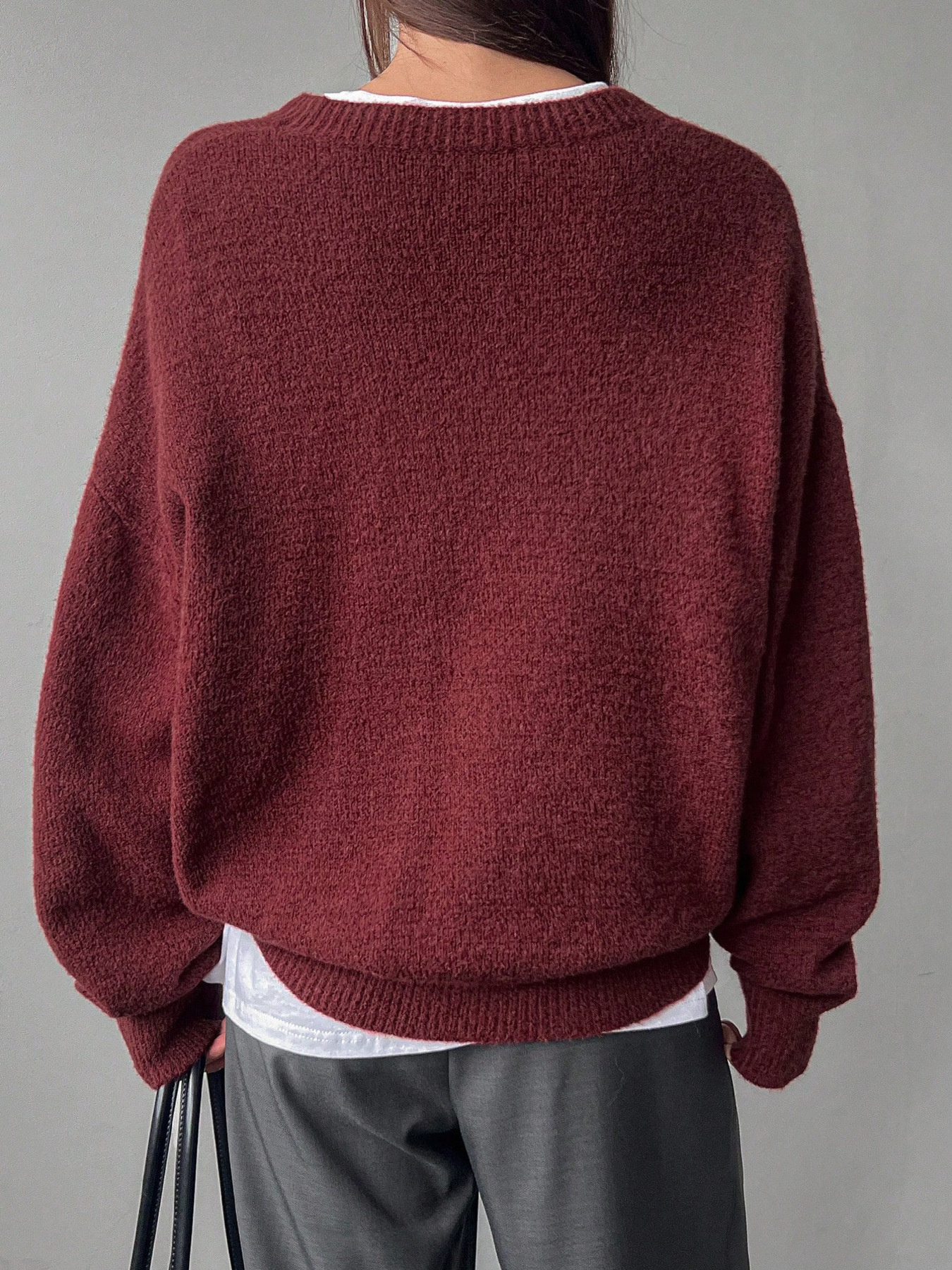 Cozy Knit Round Neck Oversized Sweater