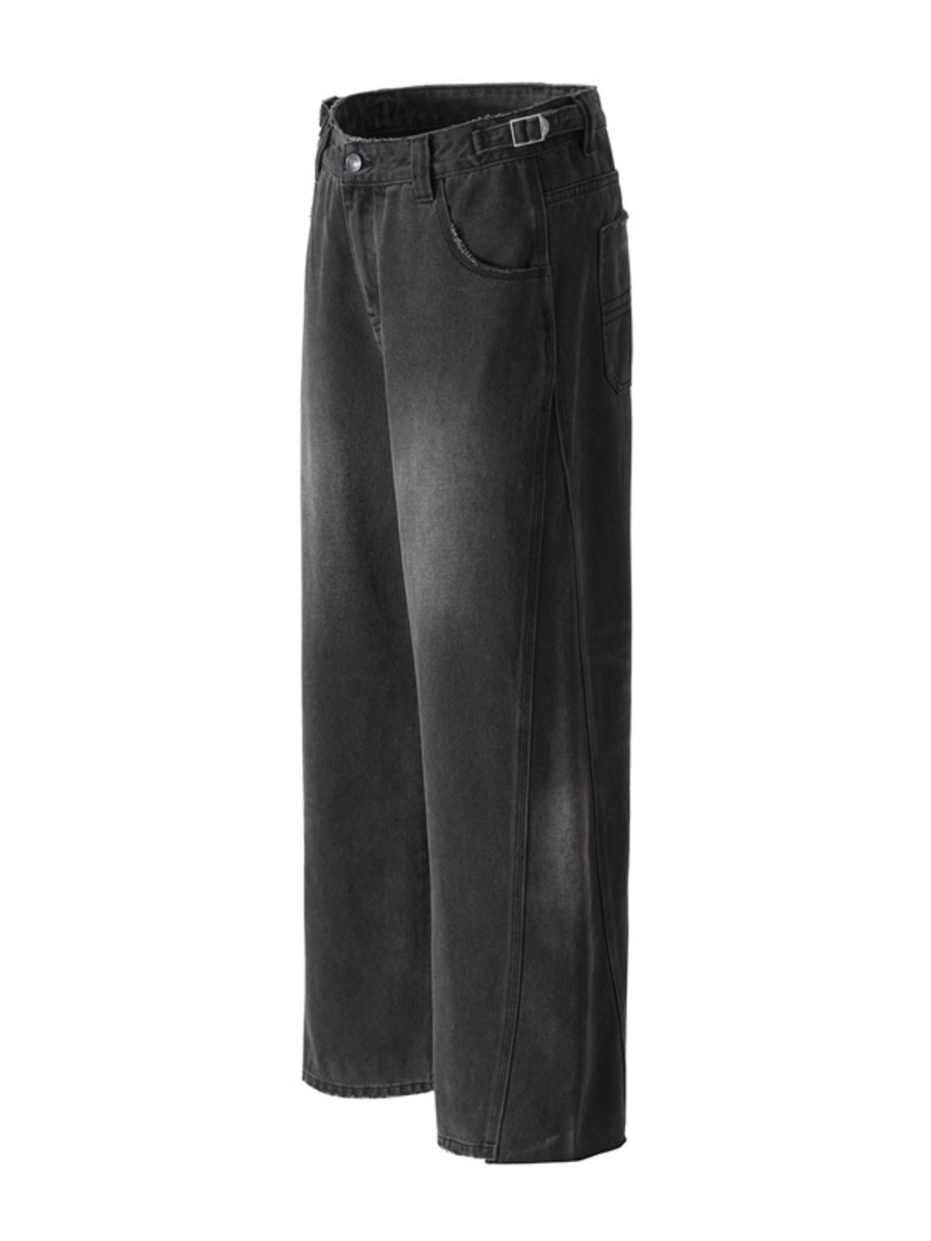 Men's Washed Wide Leg Jeans