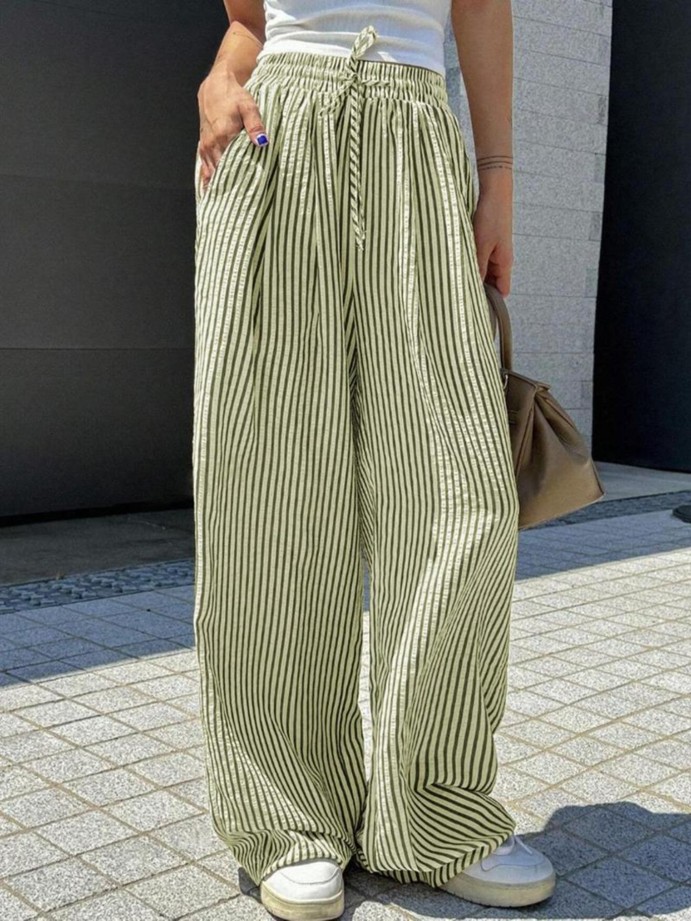 Striped Wide Leg Pants