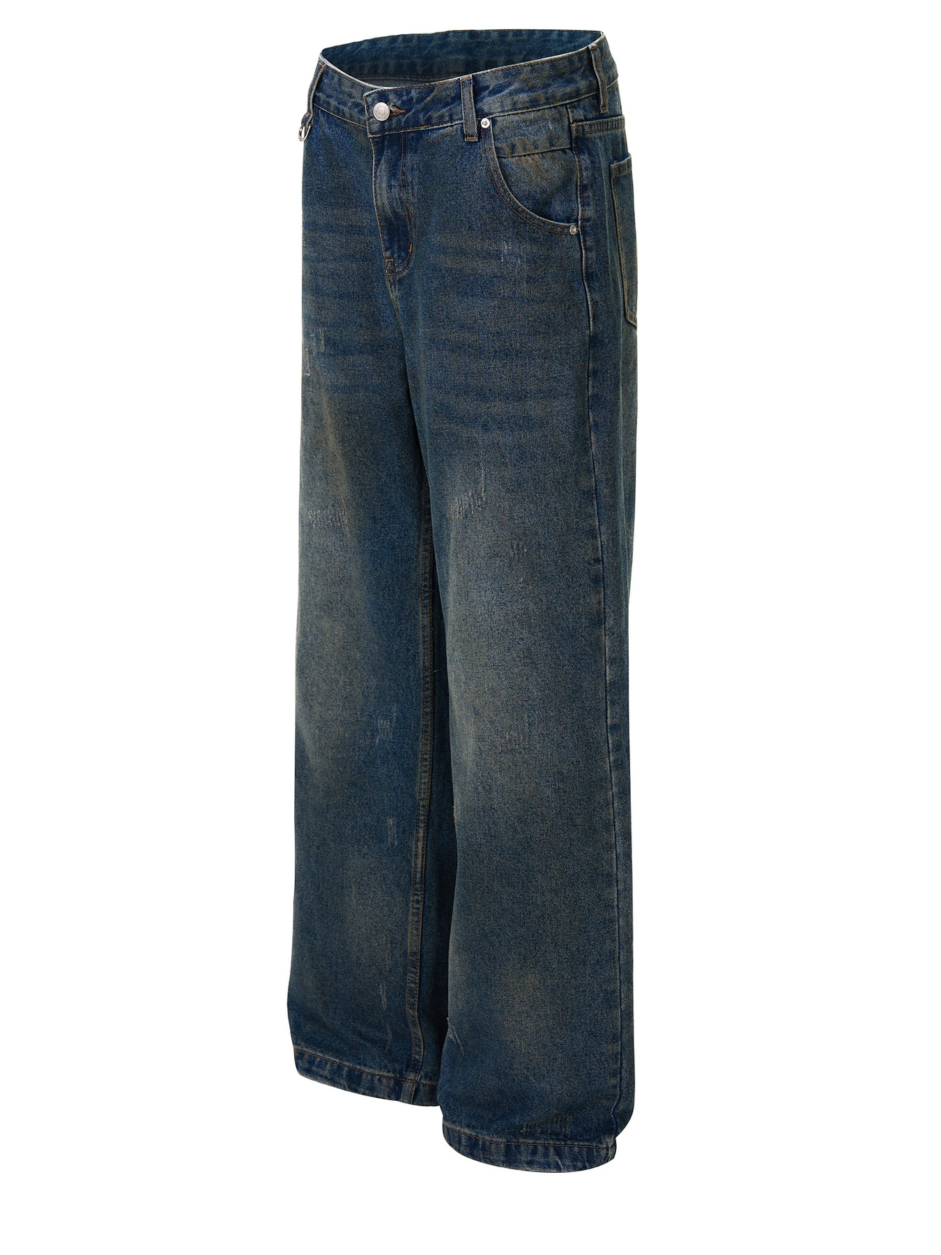 Men's Vintage Wash Wide Leg Relaxed Fit Jeans