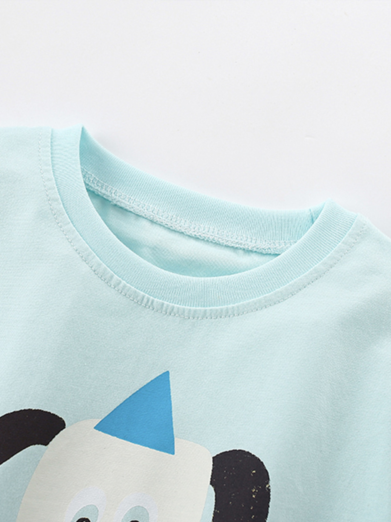 Children's Cute Cartoon Dog Graphic Short Sleeve T-Shirt