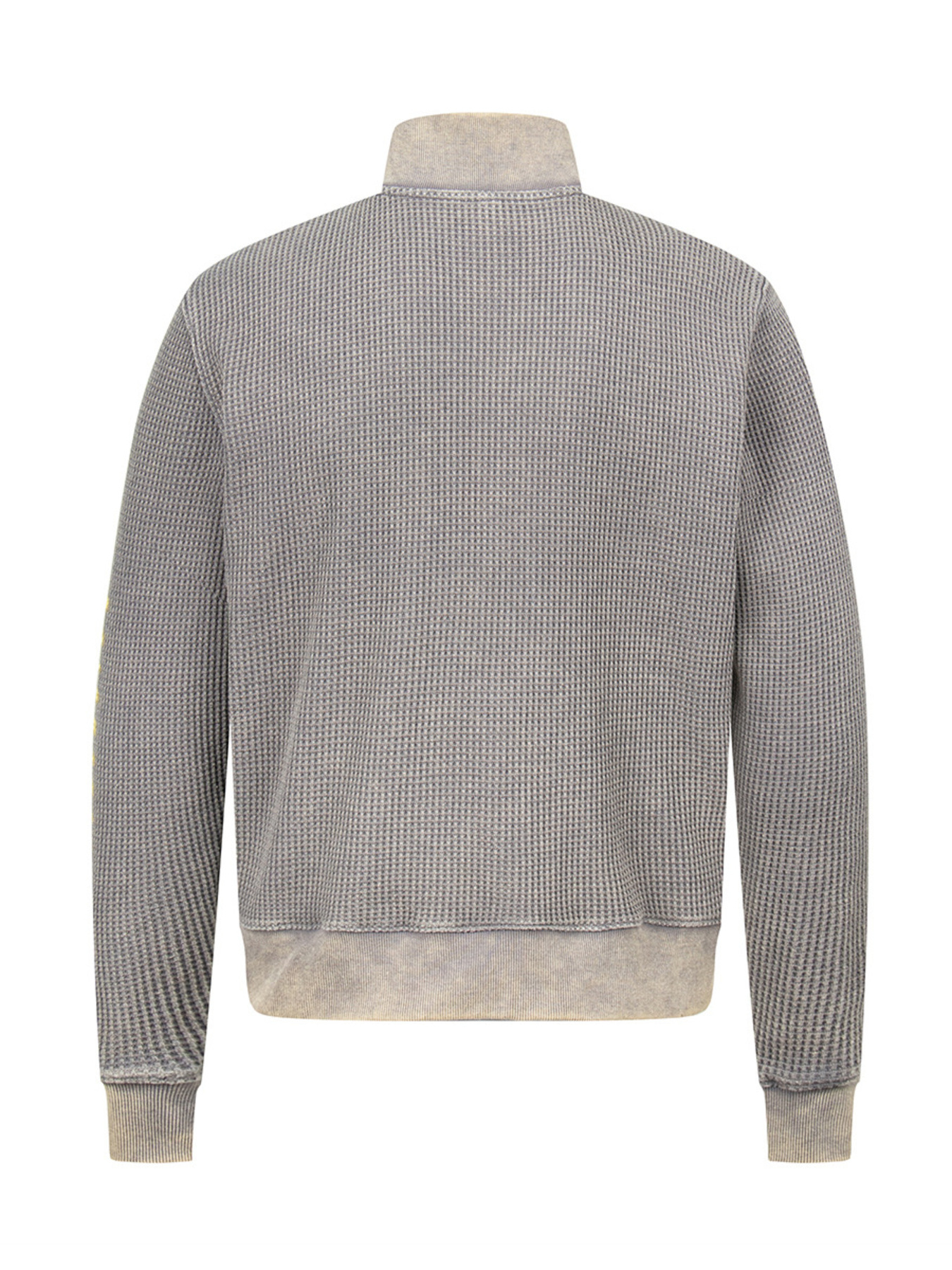 Men's Waffle-Knit Zip-Up Sweatshirt