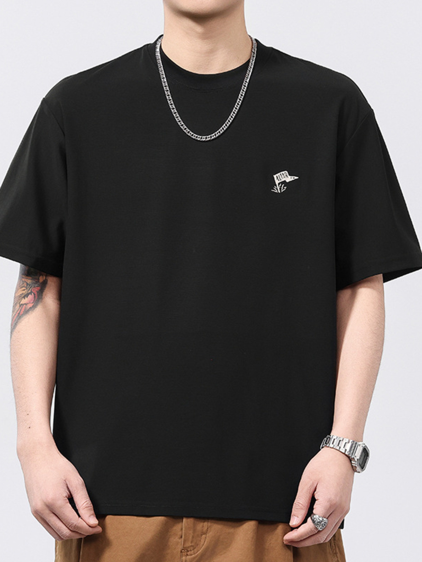 Men's Plus Size Round Neck Short Sleeve T-Shirt