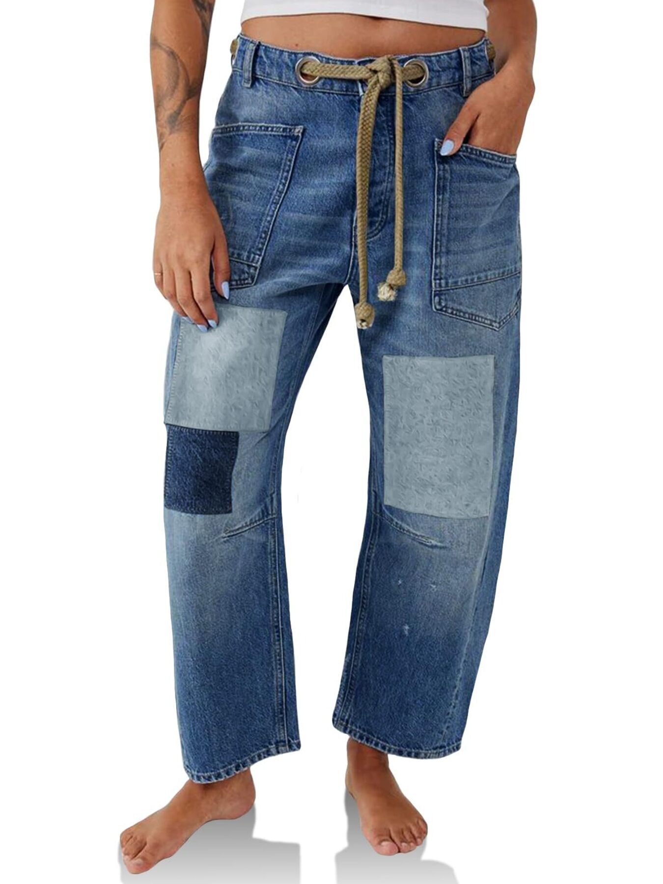 Washed Wide Leg Jeans