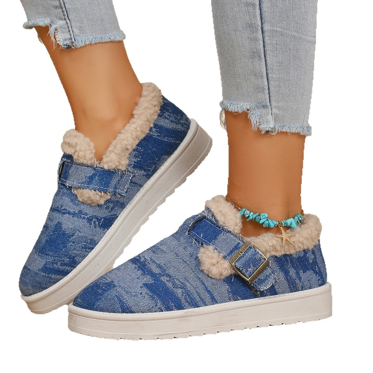 Round Toe Platform Ankle Boots