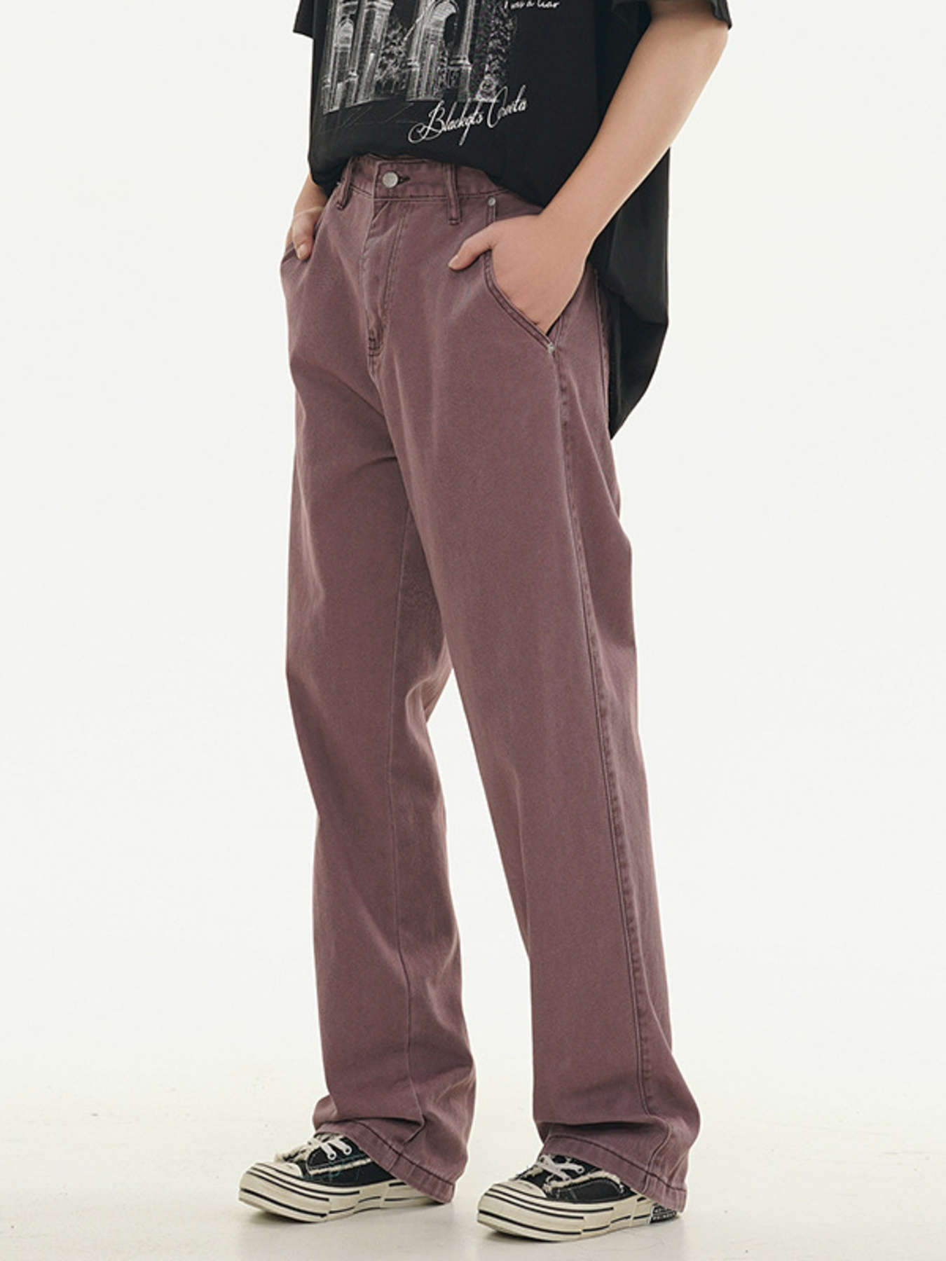 Men's Full Size Vintage Wash Wide Leg Jeans Plus Size