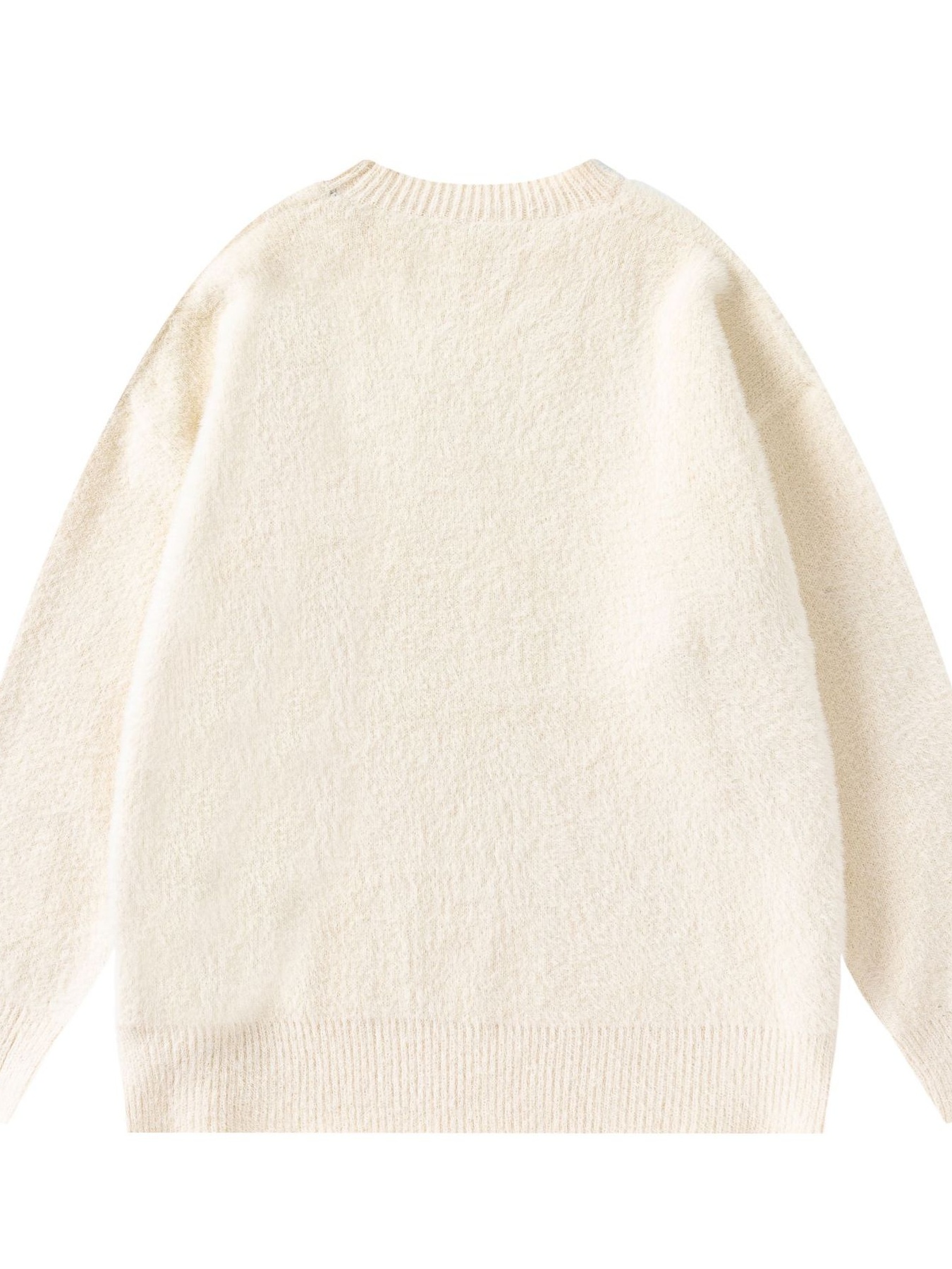 Men's Letter Crew Neck Long Sleeve Knit Sweater