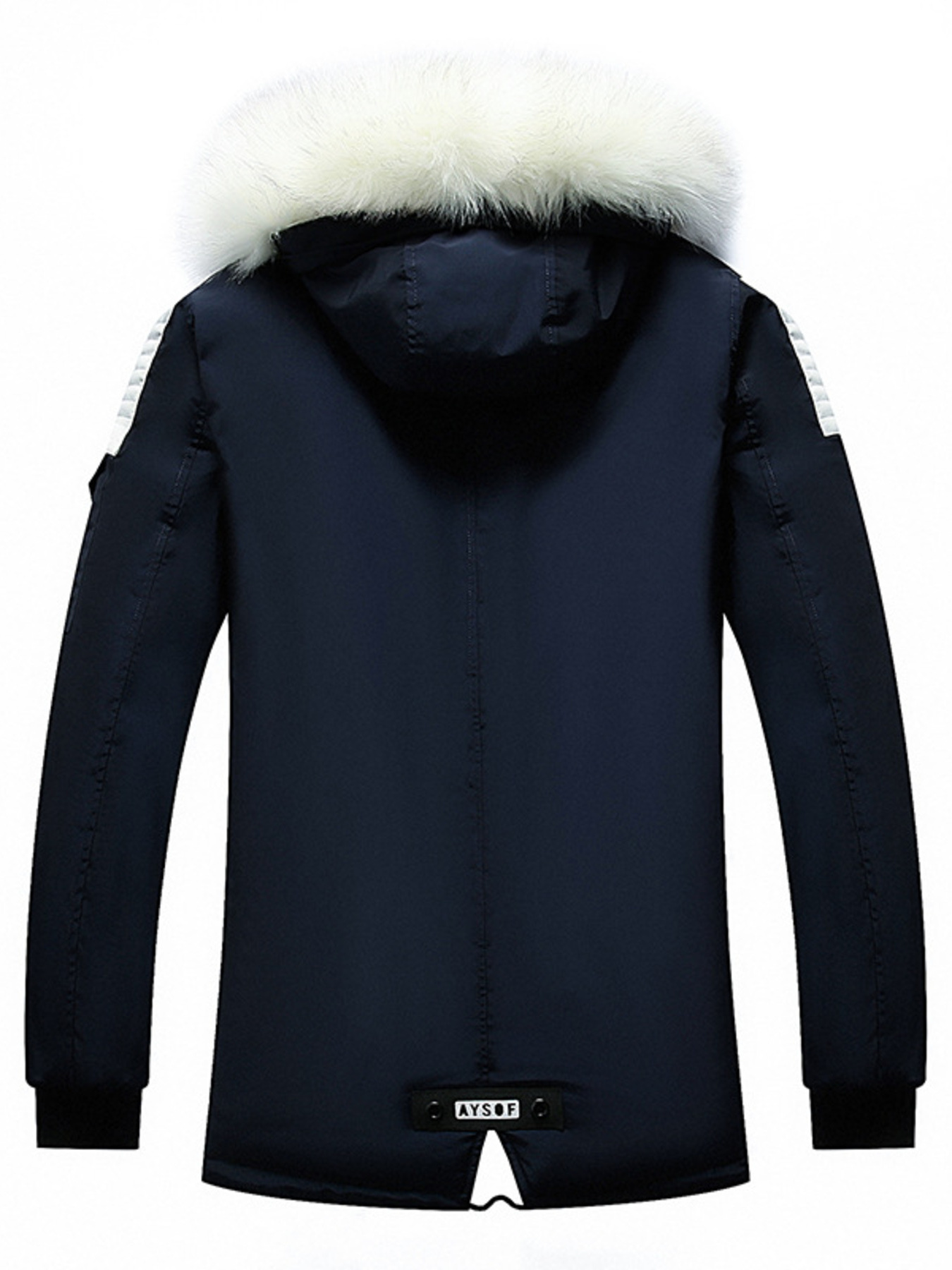 Men's Plus Size Fur Hooded Winter Parka Jacket