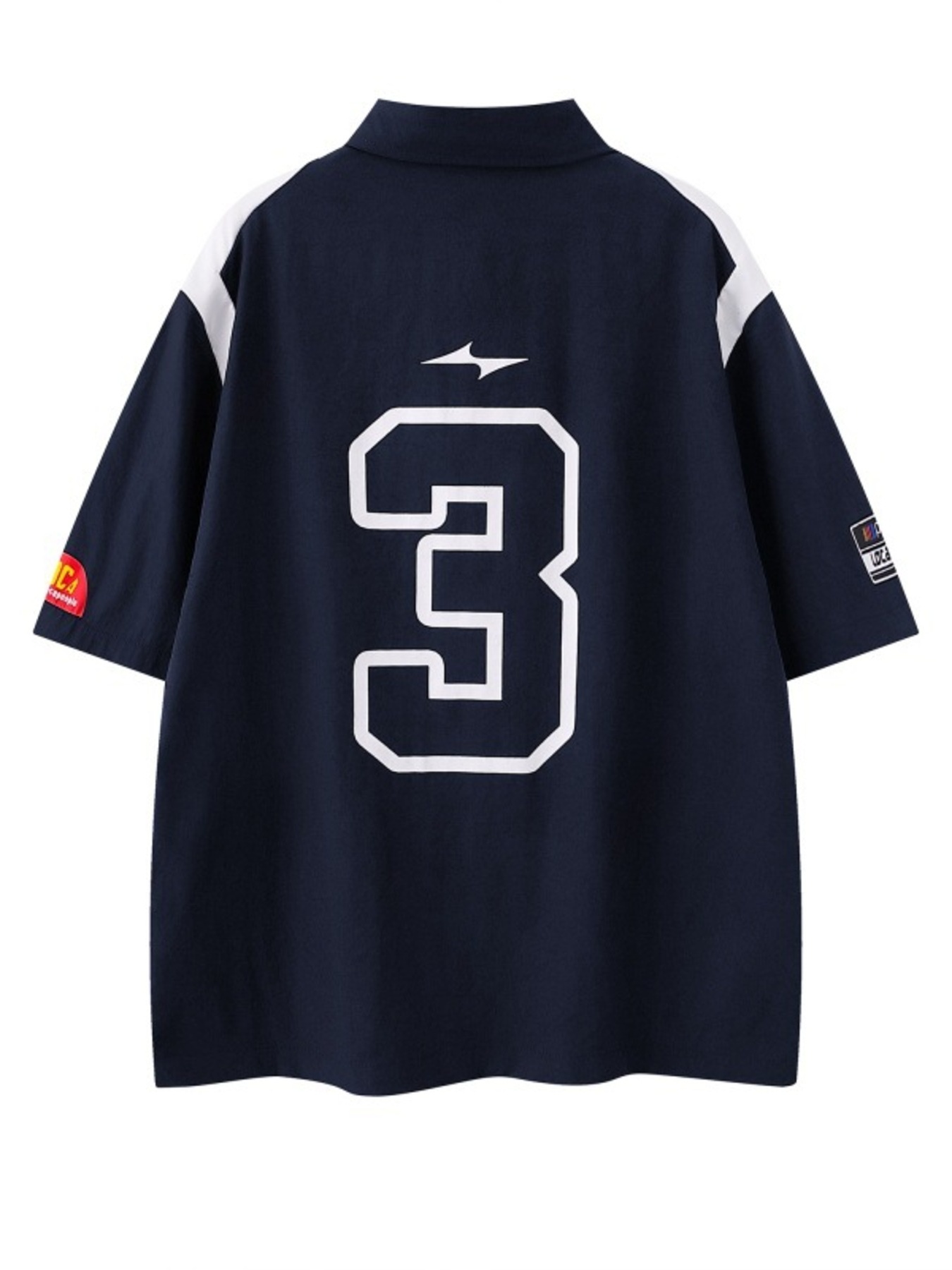 Men's Number Oversized Button-Up Shirt