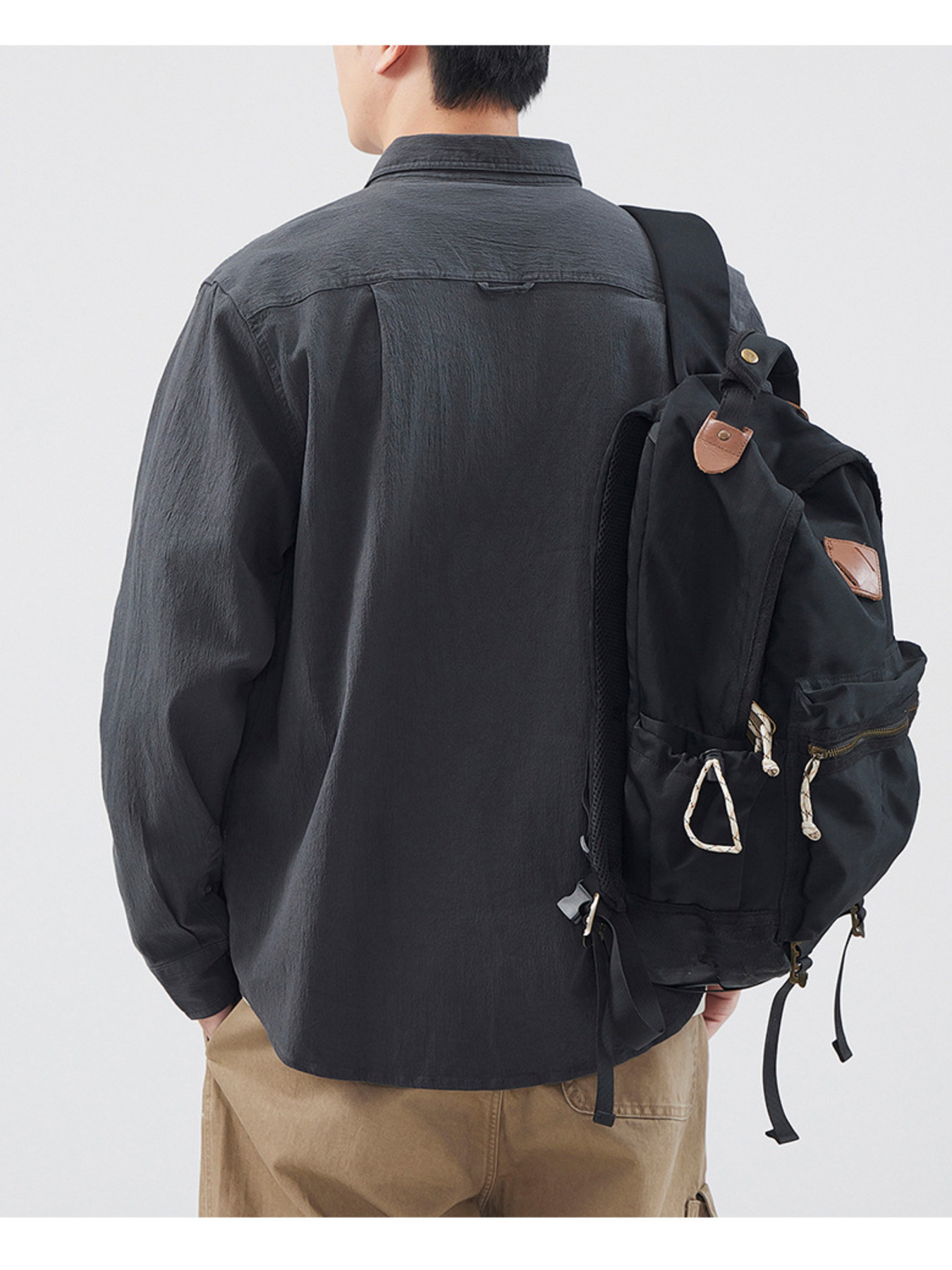 Men's Plus Size Button Up Long Sleeve Shirt