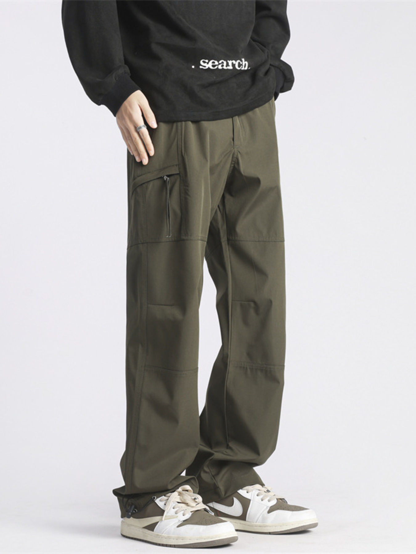 Men's Full Size Relaxed Fit Cargo Pants with Pockets Plus Size