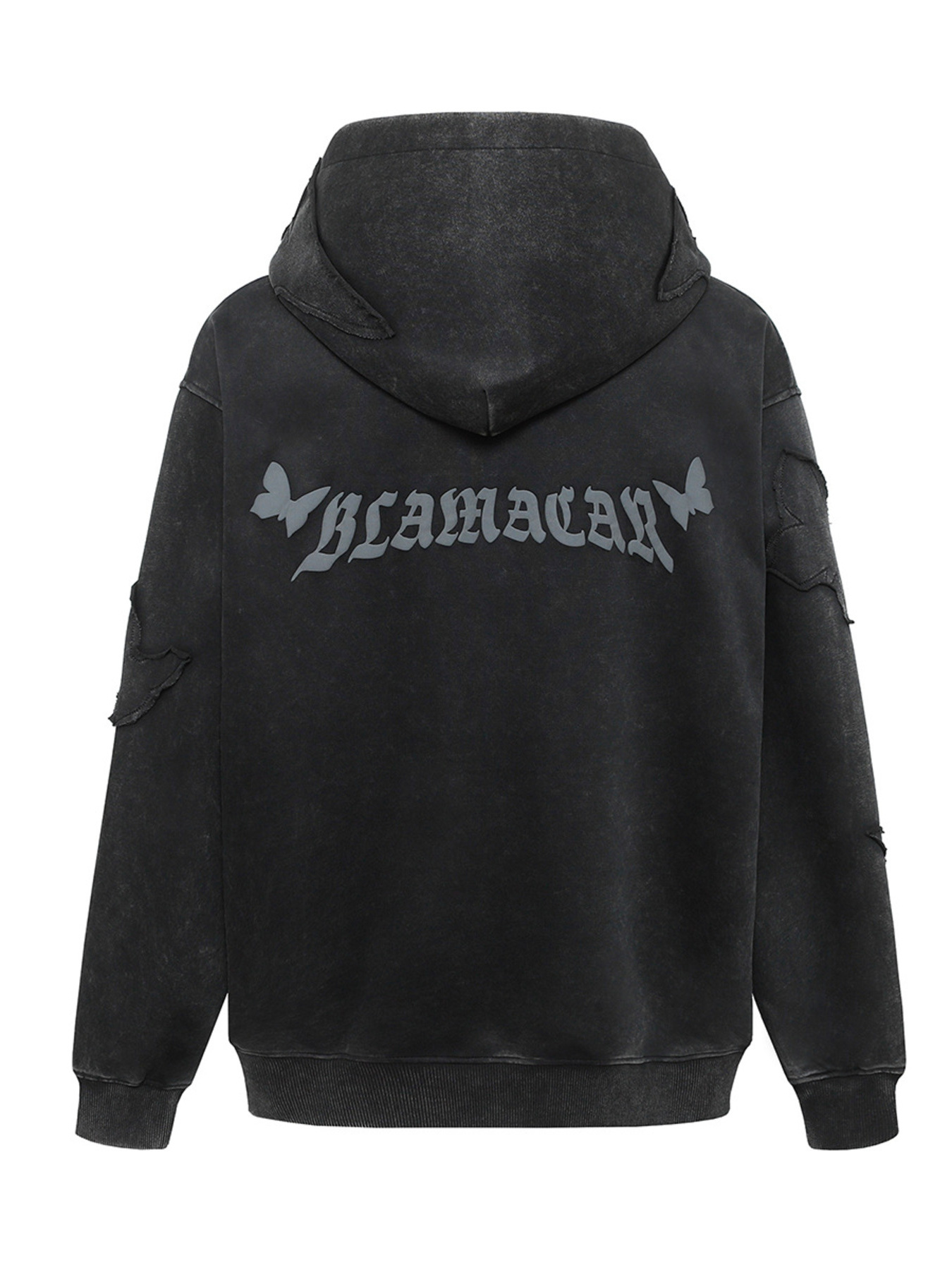 Men's Butterfly Patch Washed Hoodie