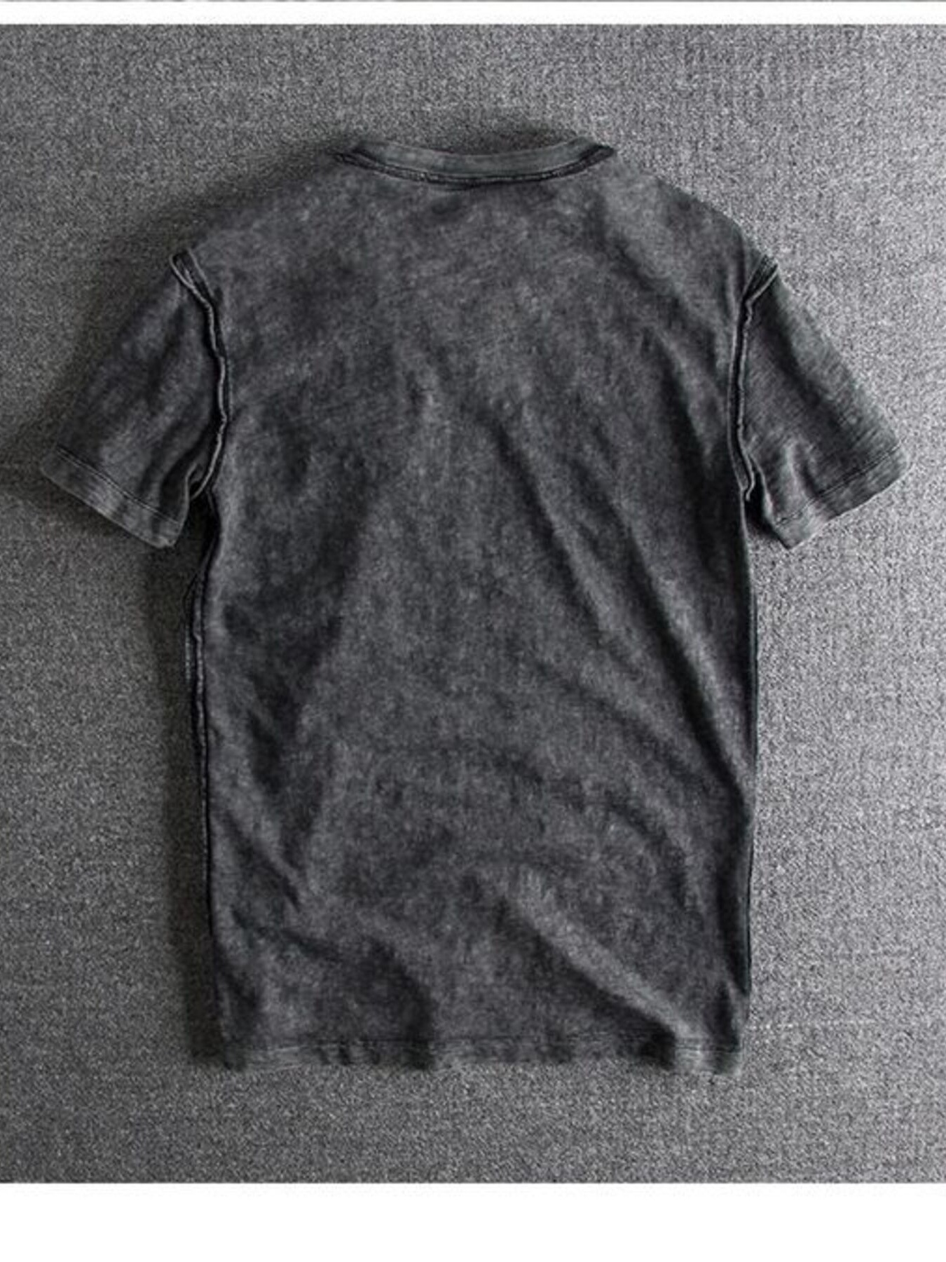 Men's Letter Round Neck Short Sleeve T-Shirt