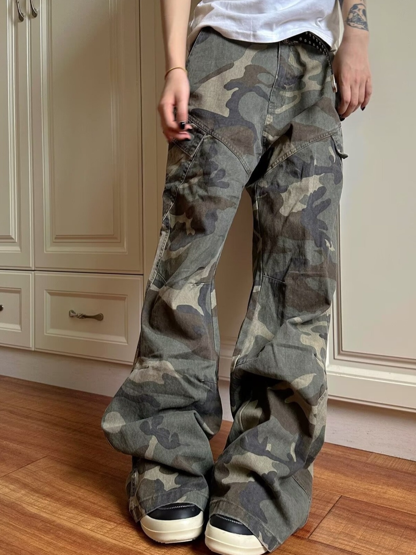 Men's Full Size Camouflage Cargo Jeans Plus Size