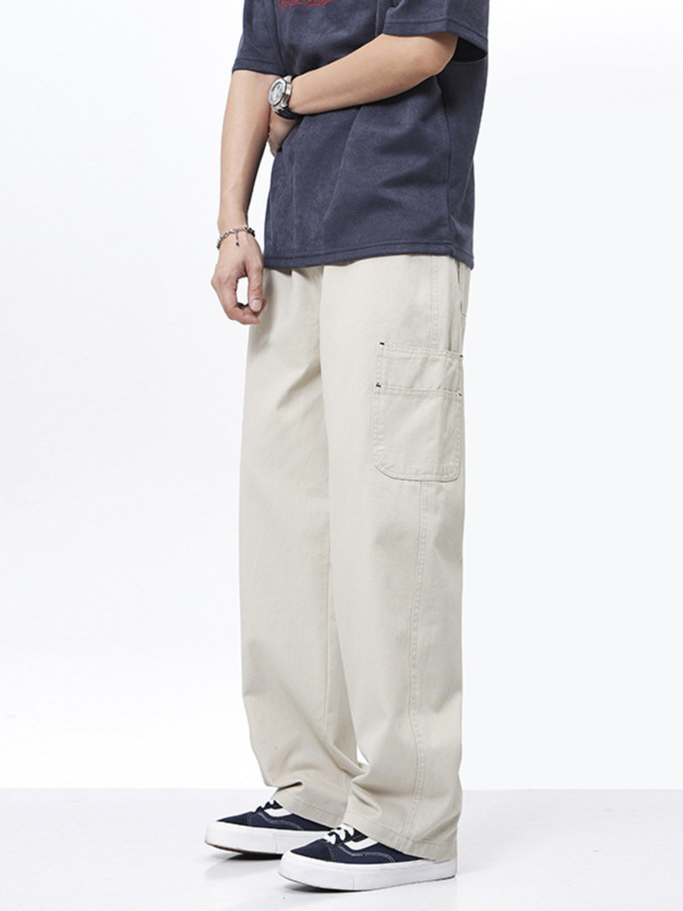Men's Plus Size Wide Leg Pants