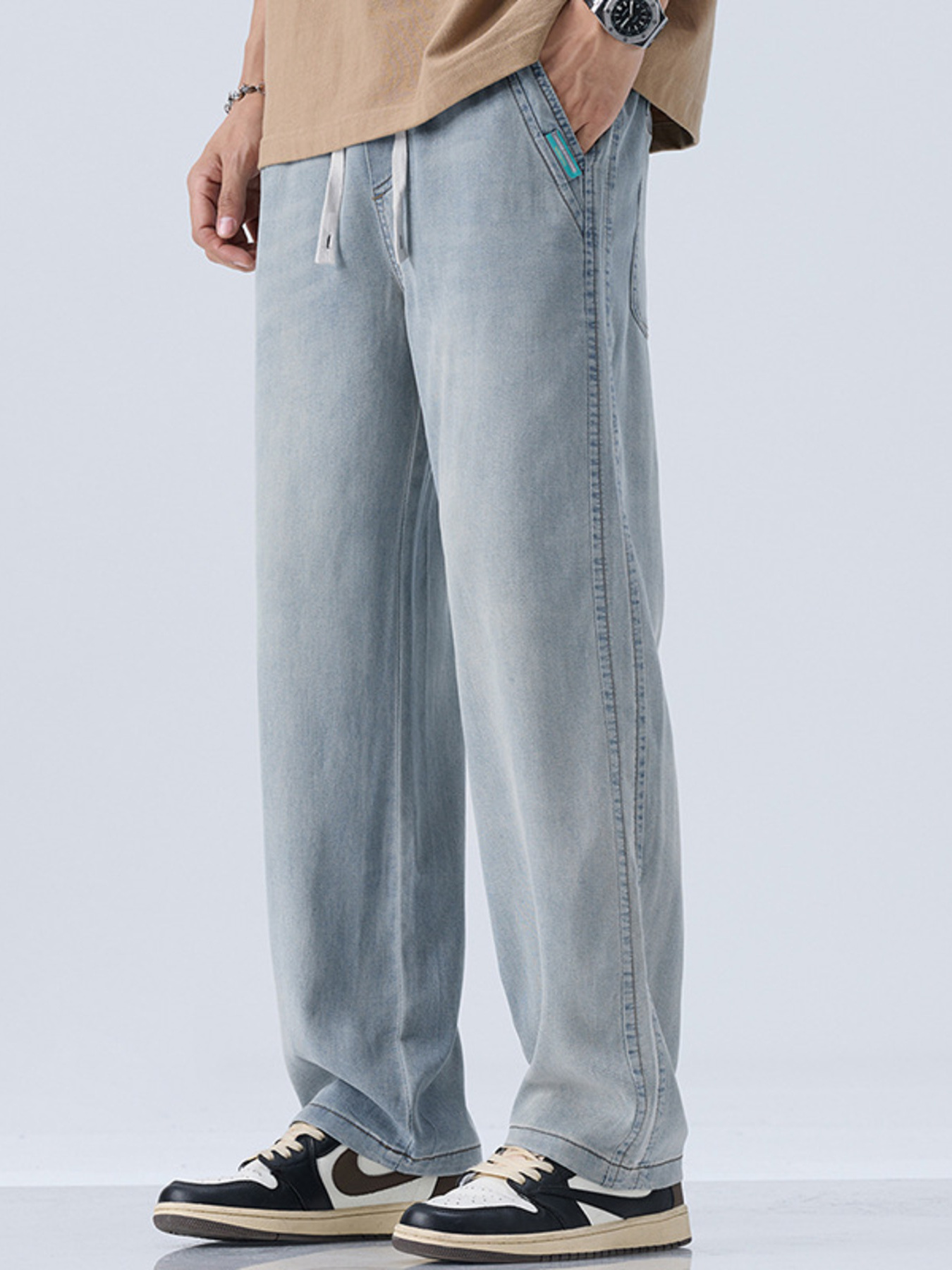 Men's Plus Size Wide Leg Jeans