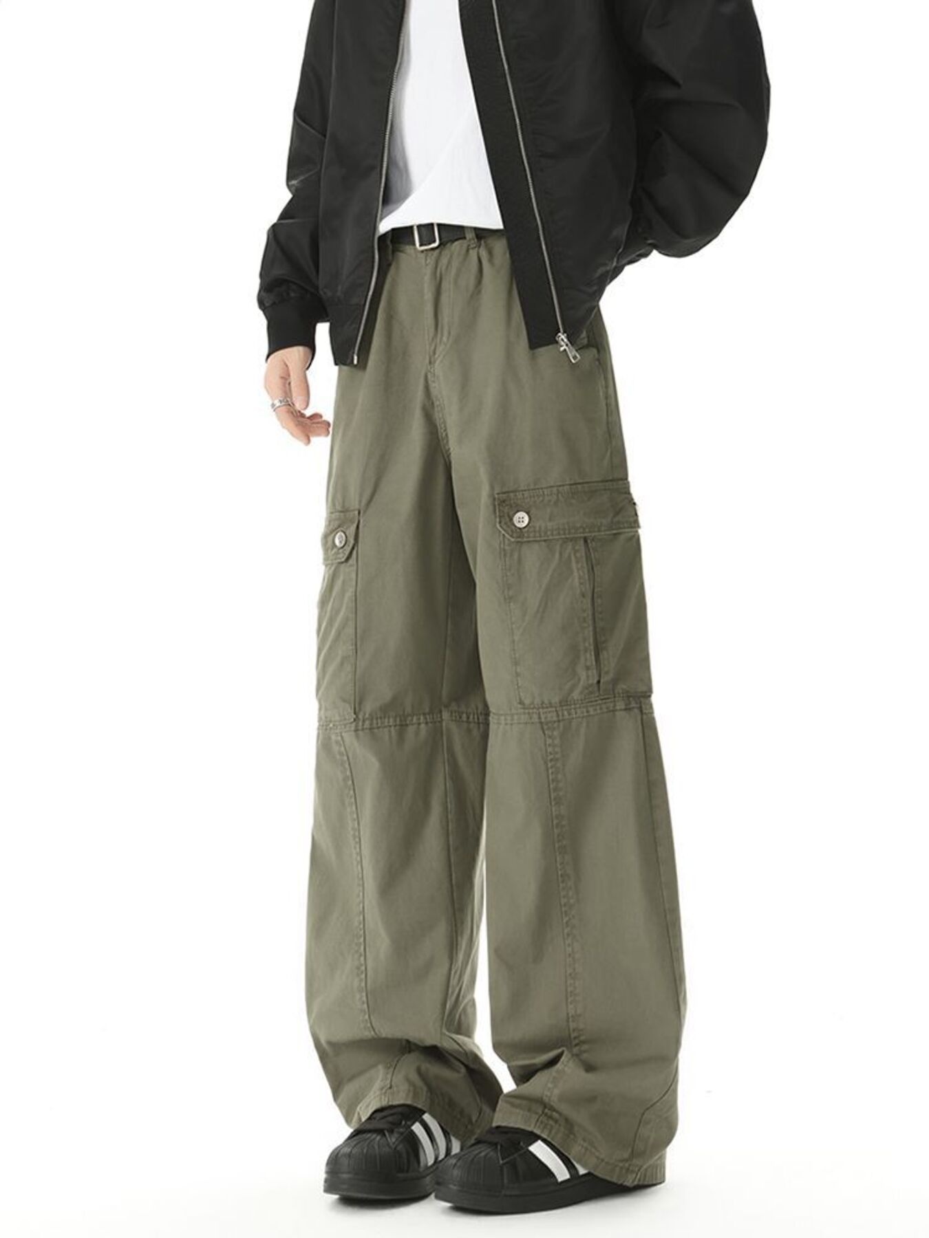 Men's Wide Leg Cargo Pants