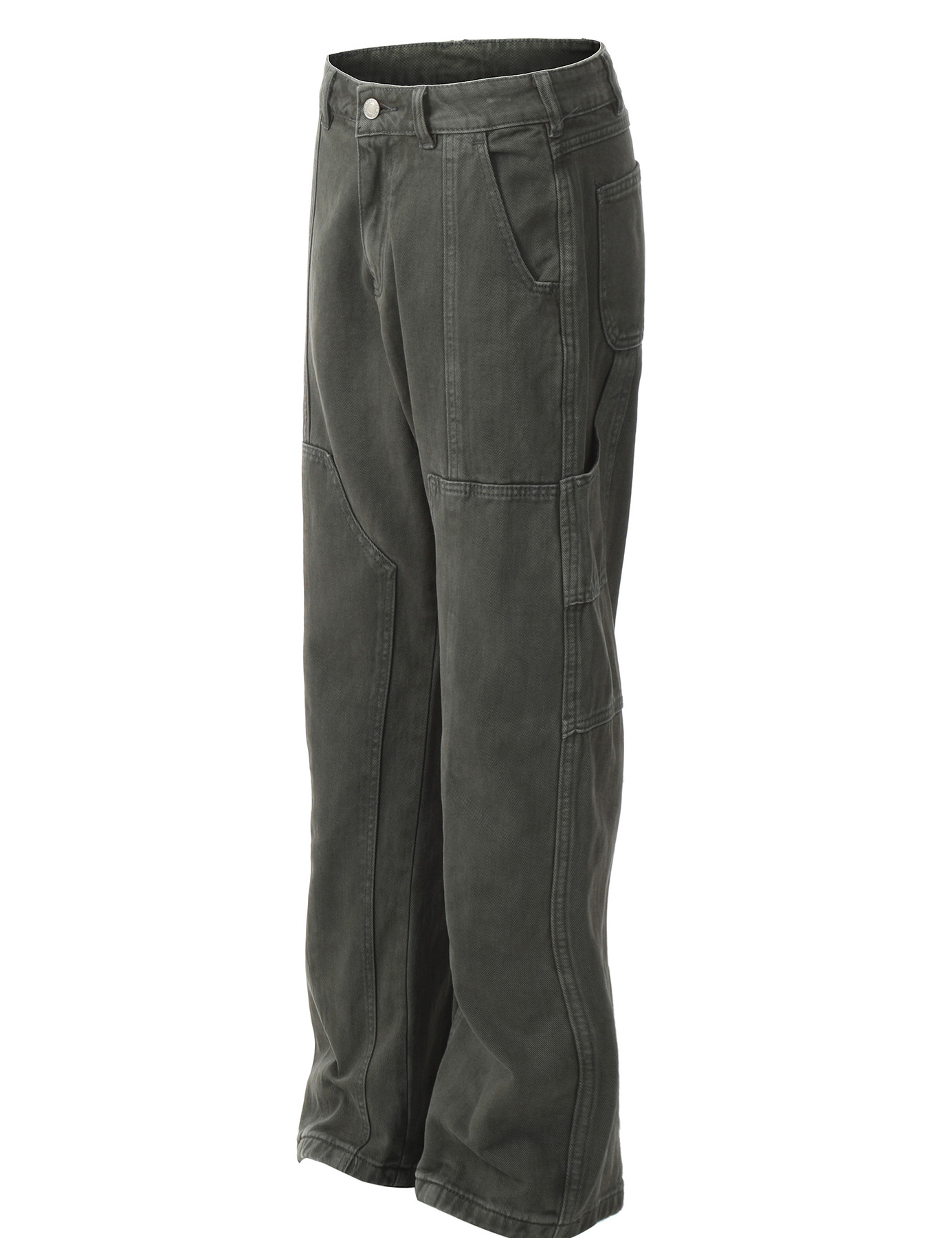 Men's Vintage Washed Wide Leg Cargo Jeans