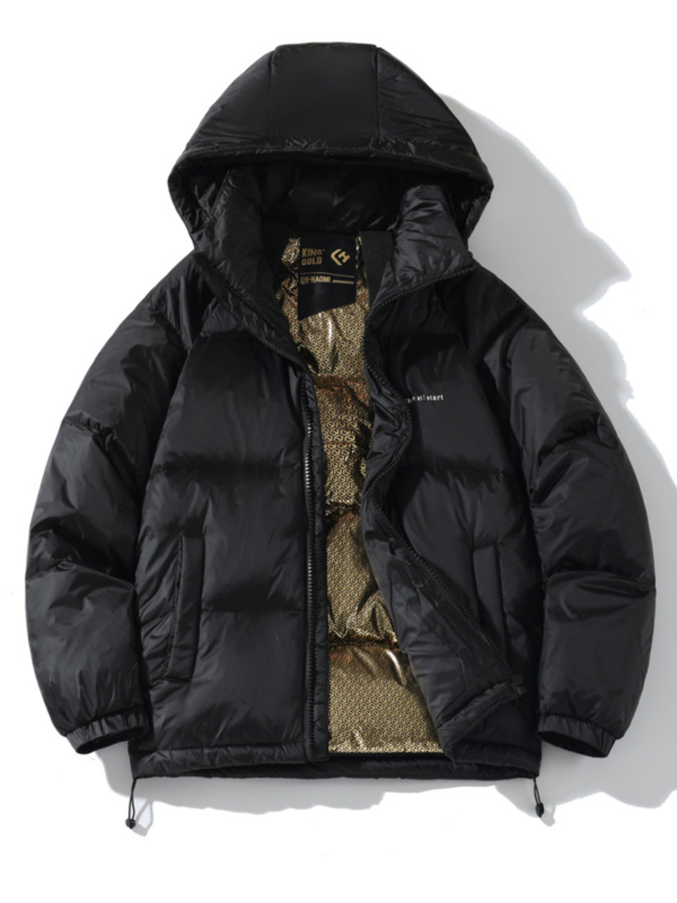 Men's Plus Size Hooded Lightweight Puffer Jacket