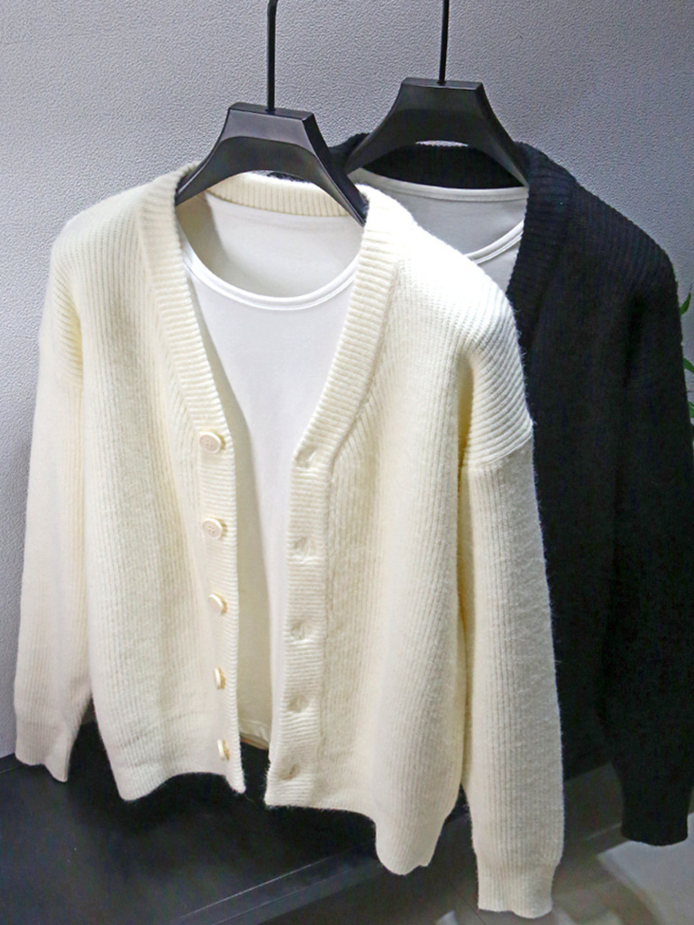 Men's Plus Size Button Up Long Sleeve Cardigan