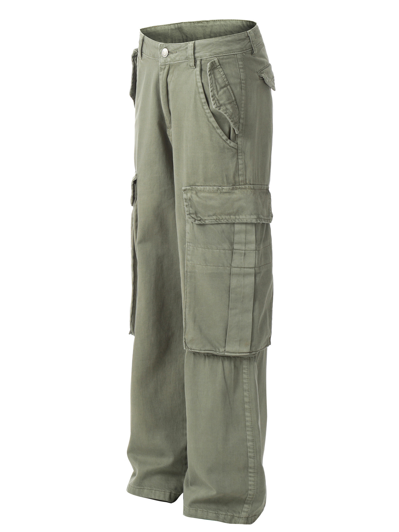Men's Wide Leg Cargo Jeans with Multi Pockets