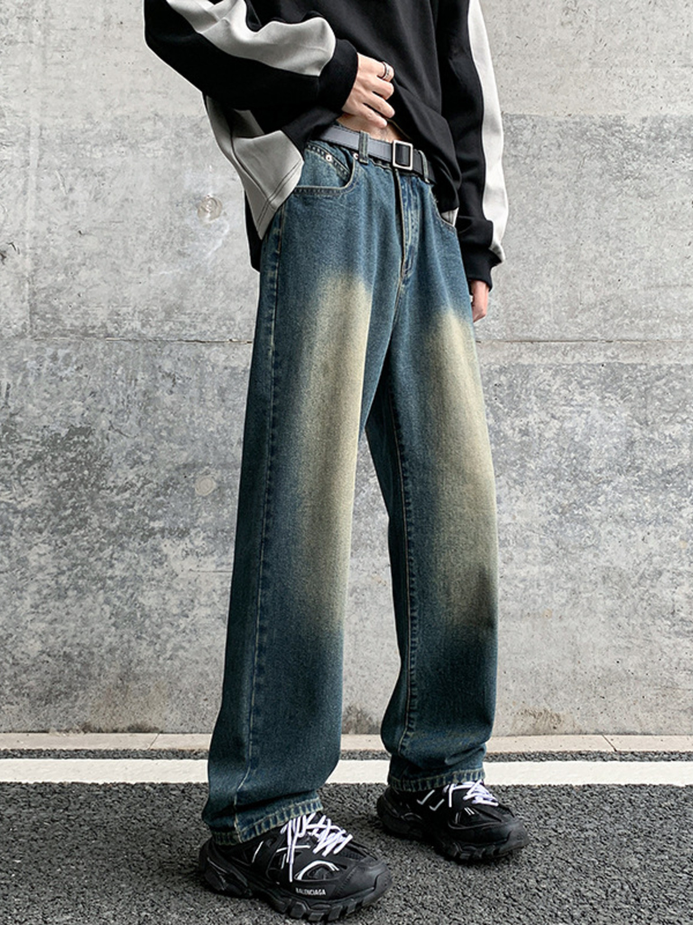 Men's Wash Loose Fit Jeans