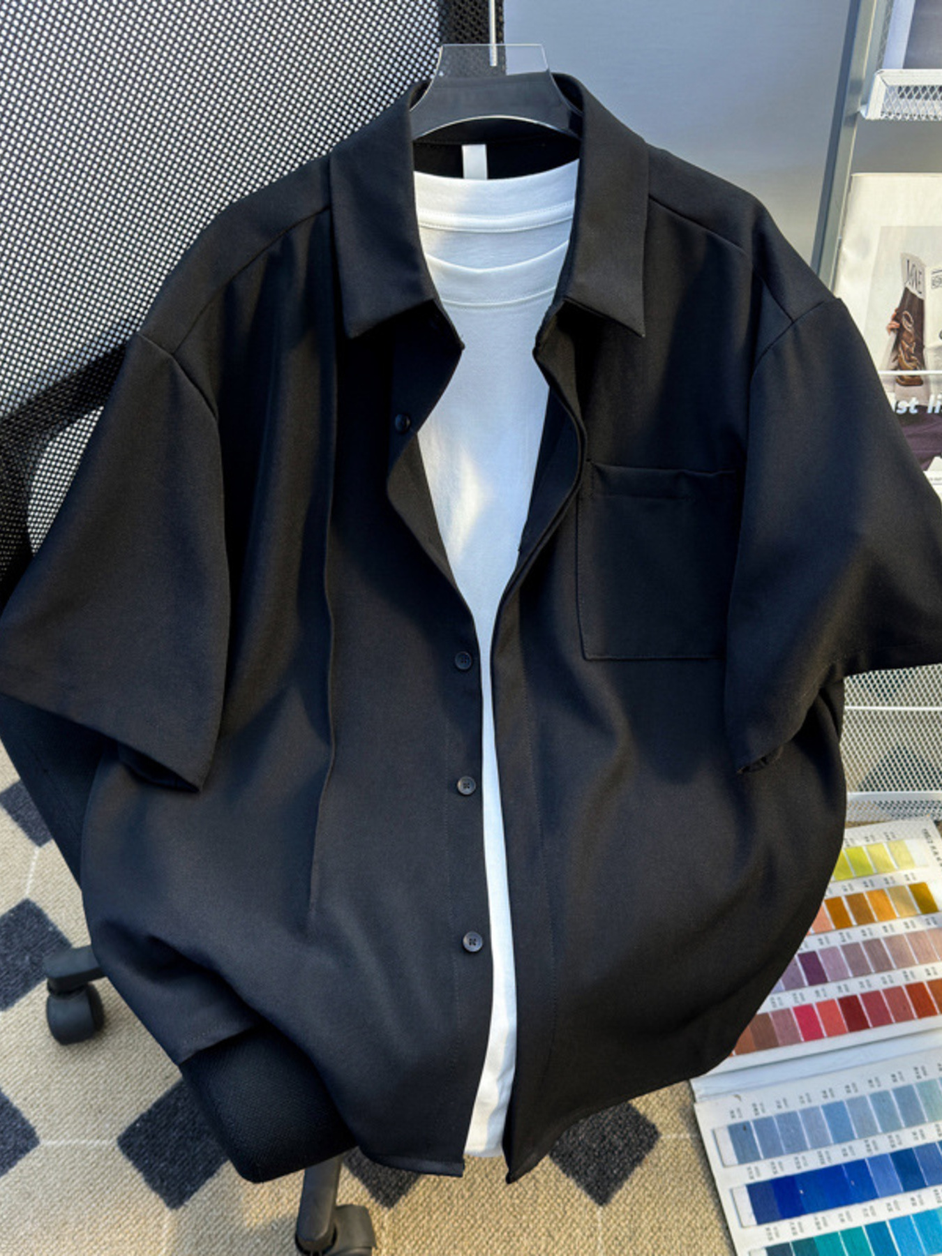 Men's Plus Size Button Up Long Sleeve Shirt