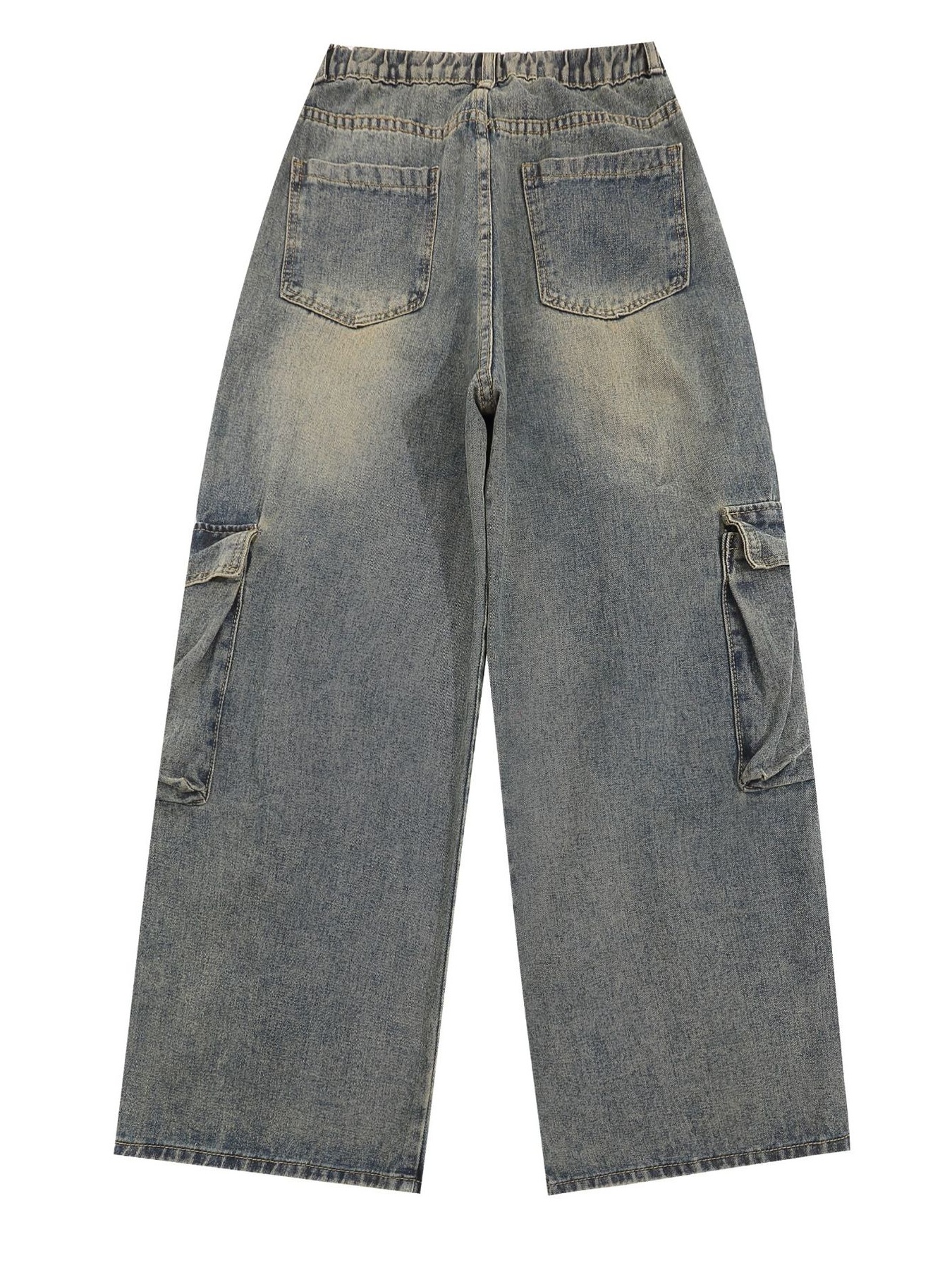 Men's Wide Leg Cargo Jeans