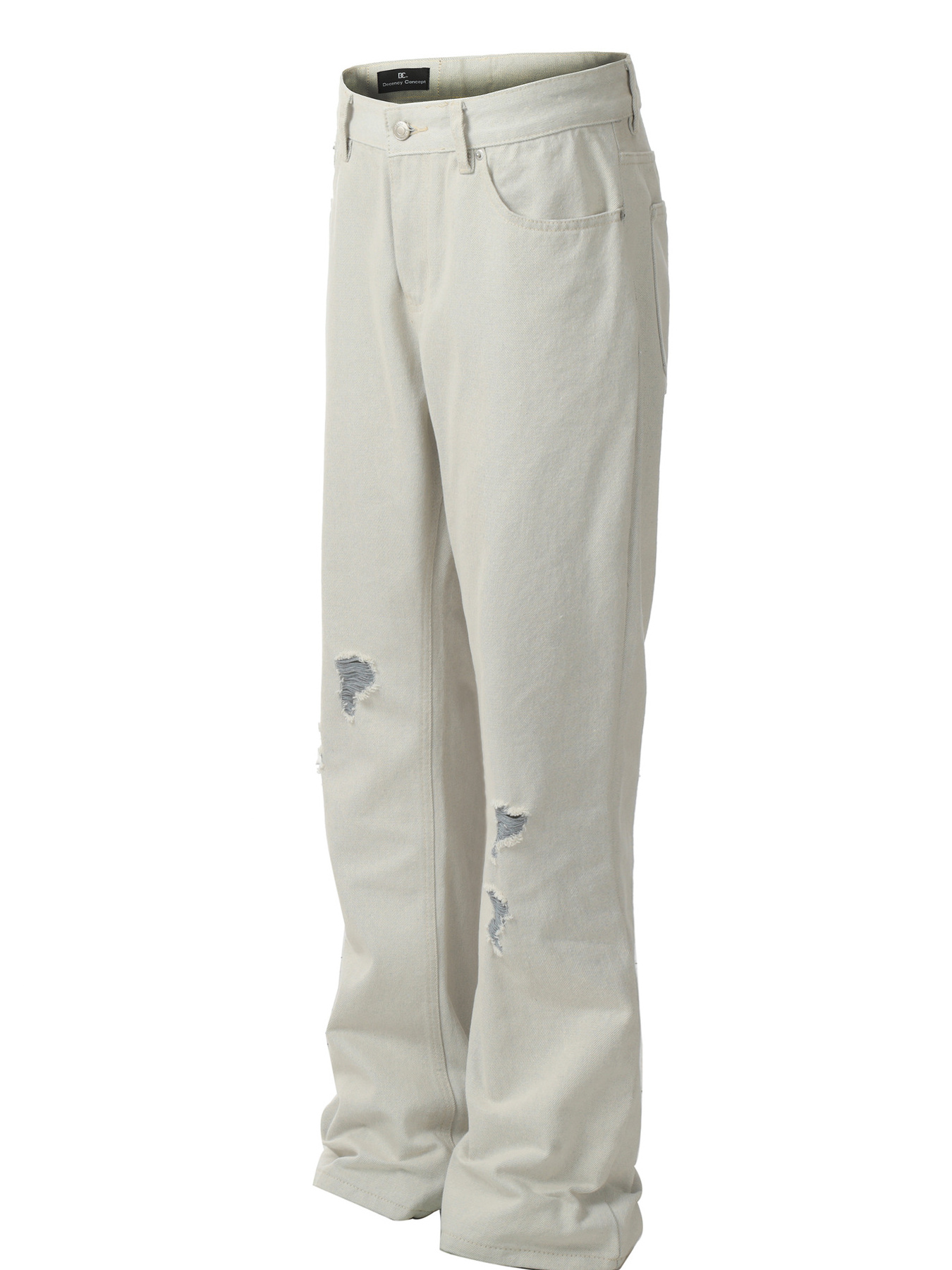 Men's Distressed Wash Straight Leg Jeans