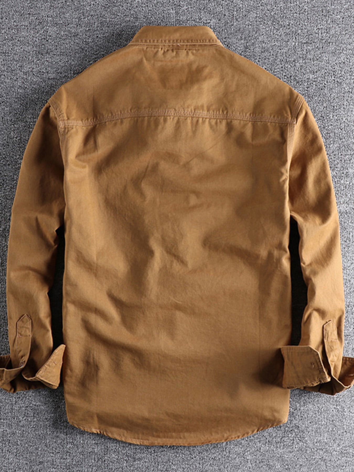 Men's Plus Size Button Up Shirt with Chest Pockets