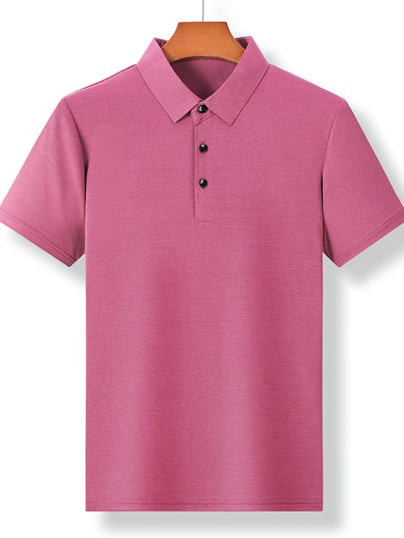 Men's Plus Size Breathable Collared Neck Short Sleeve Polo