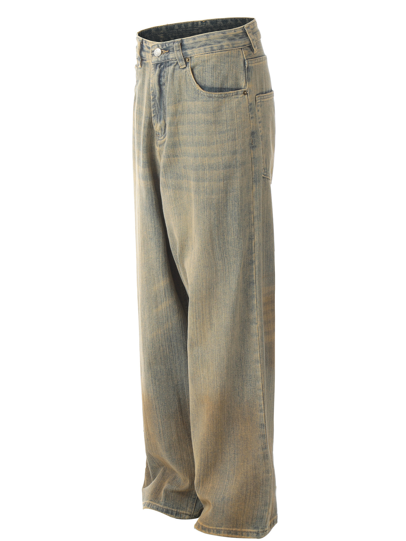Men's Vintage Washed Wide Leg Baggy Jeans