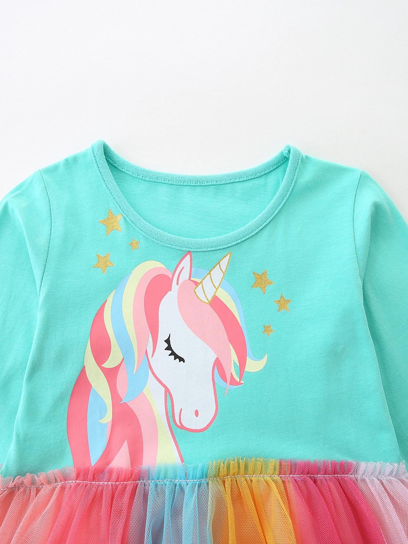 Children's Unicorn Rainbow Tulle Dress 3