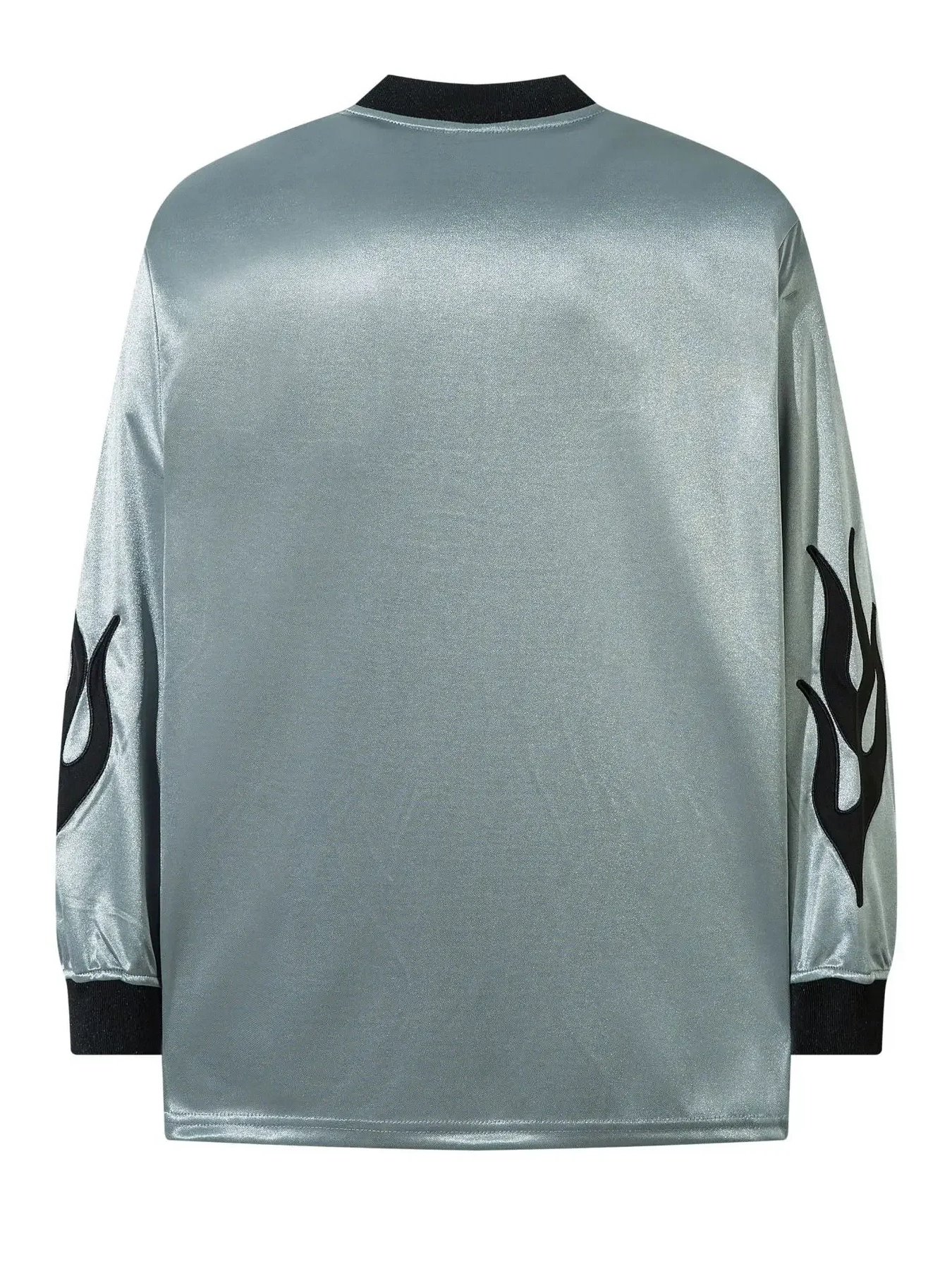 Men's V-Neck T-Shirt with Flame Graphics