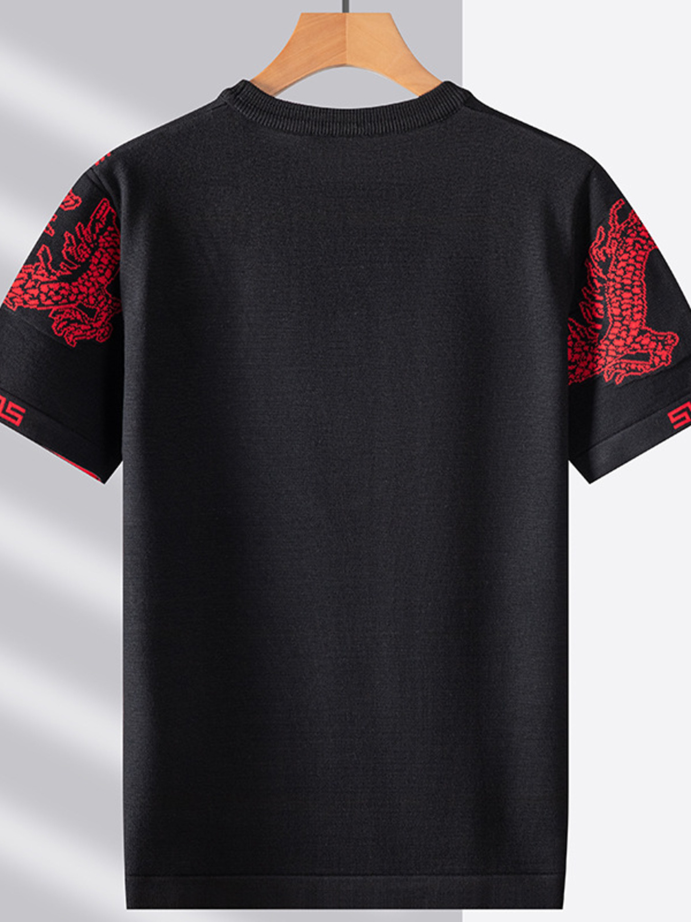 Men's Plus Size Dragon Round Neck Short Sleeve T-Shirt