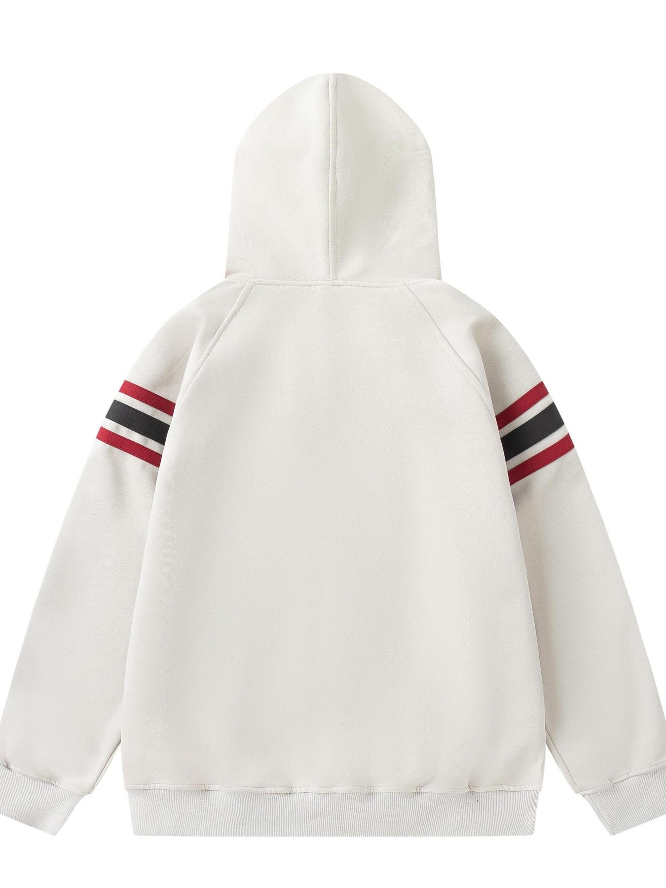 Men's Striped Sleeve Zip Up Hoodie