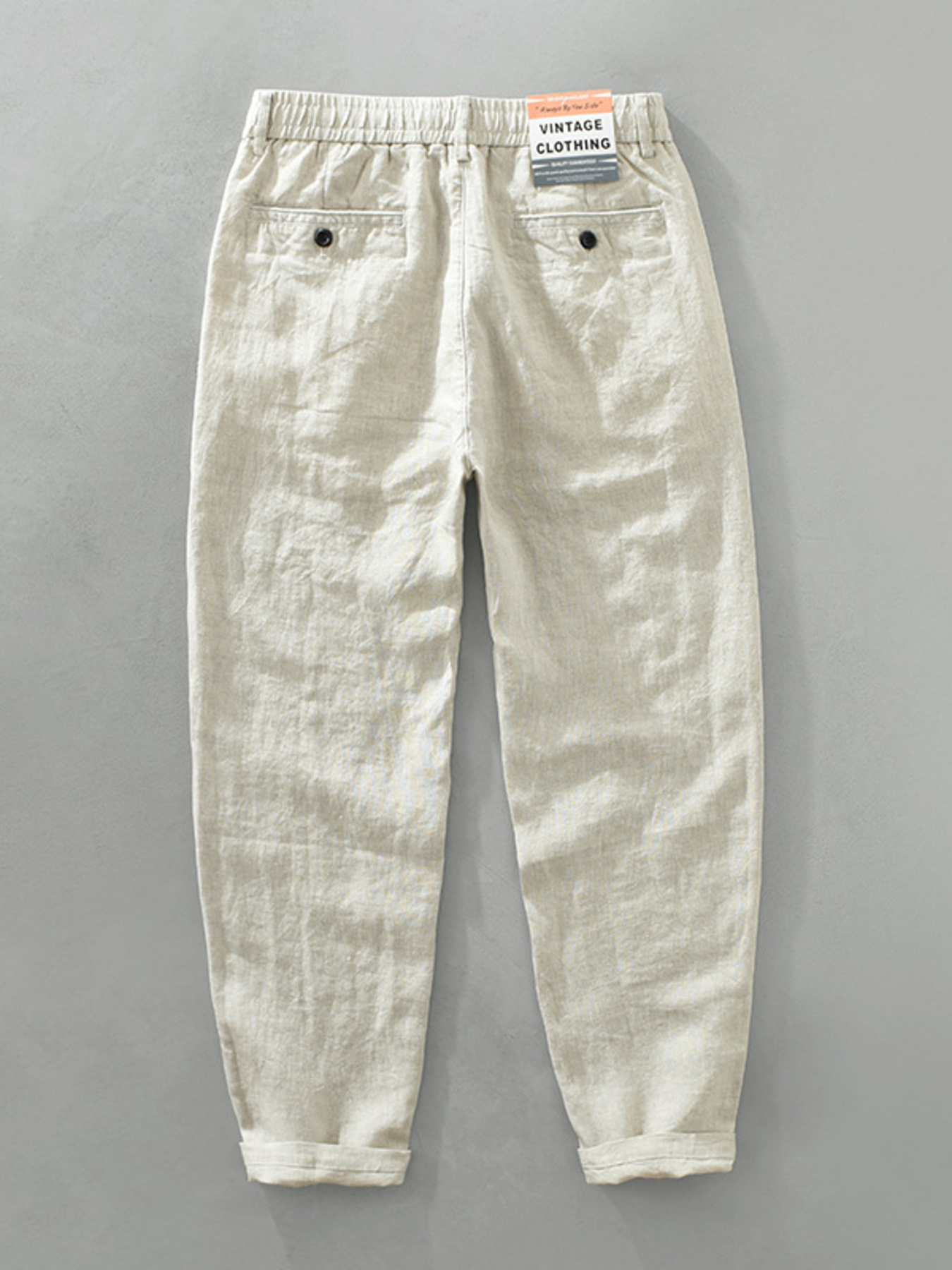 Men's Plus Size Drawstring Wide Leg Pants