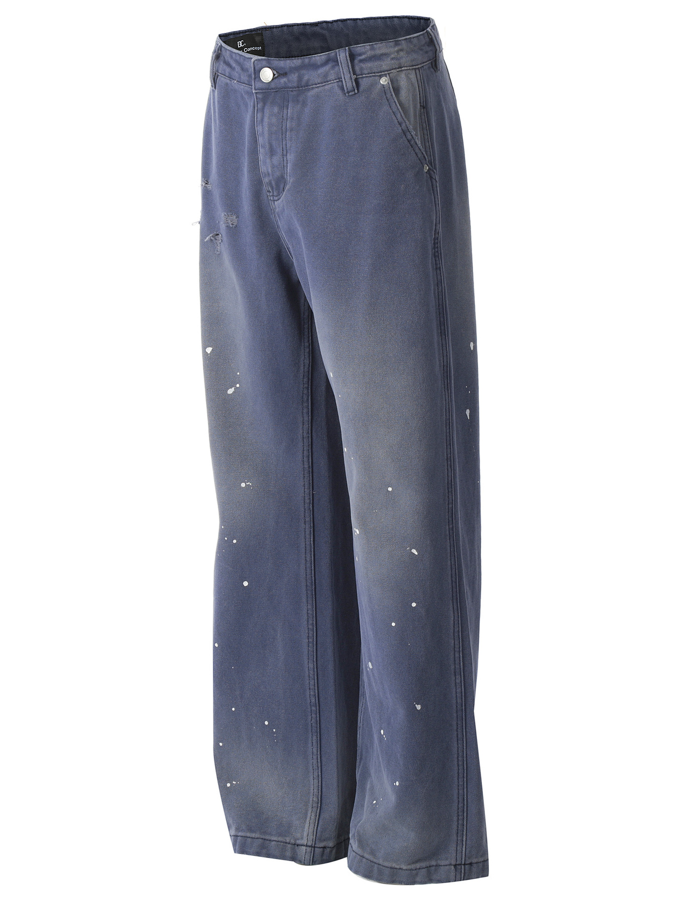 Men's Wide Leg Paint Splatter Jeans