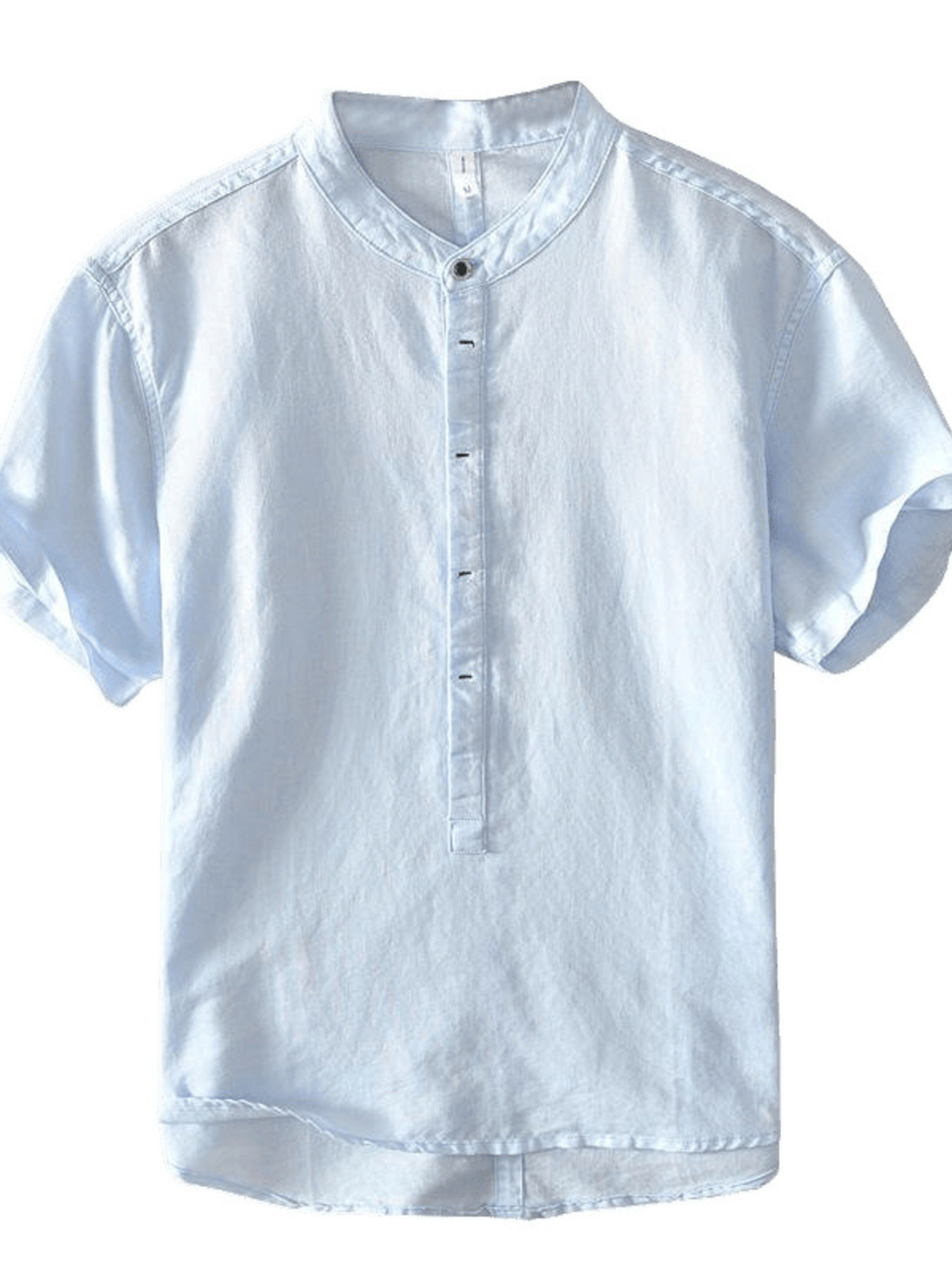 Men's Full Size Casual Button Detail Short Sleeve Blouse Plus Size