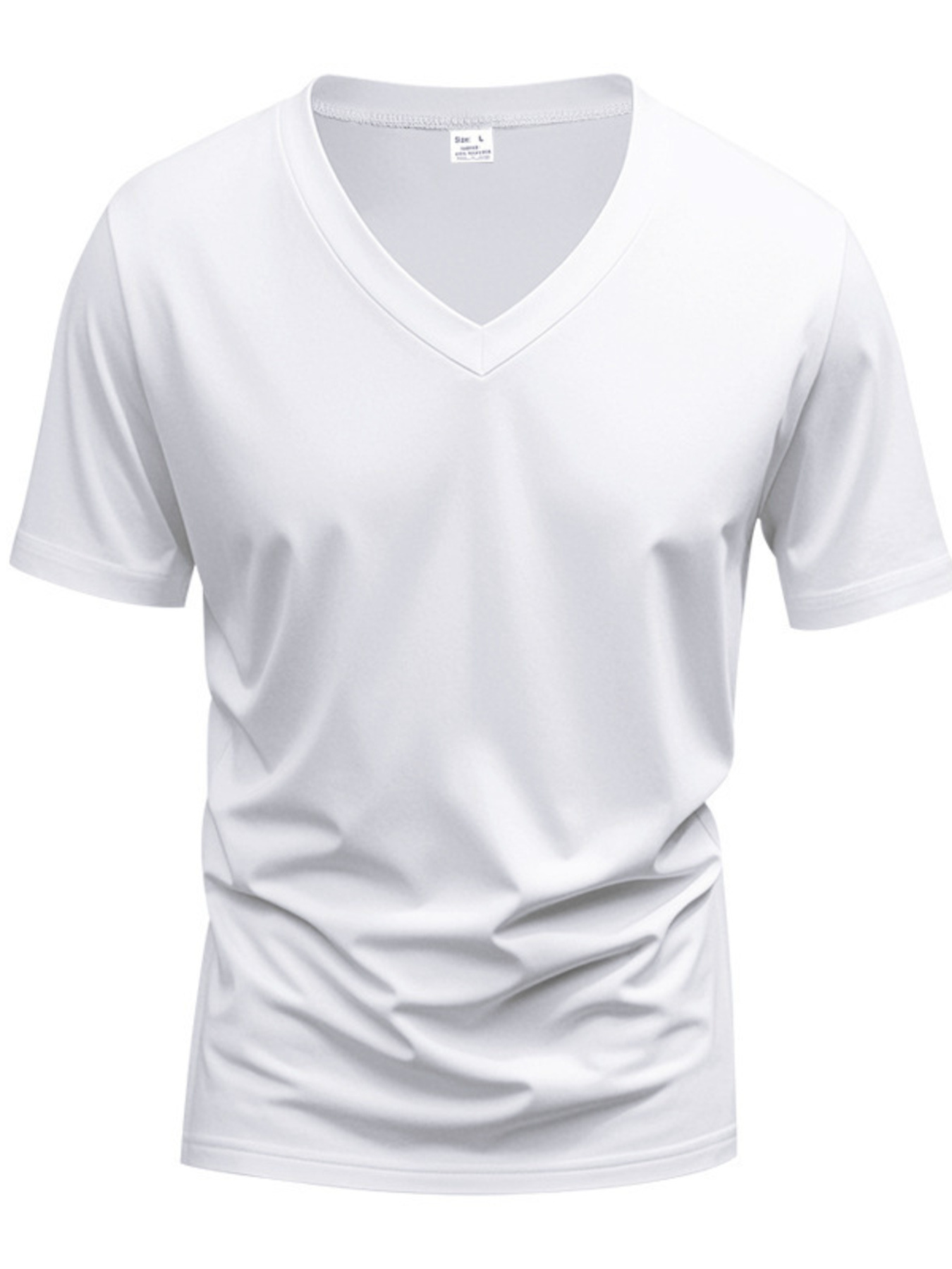 Men's Full Size V-Neck Short Sleeve T-Shirt Plus Size
